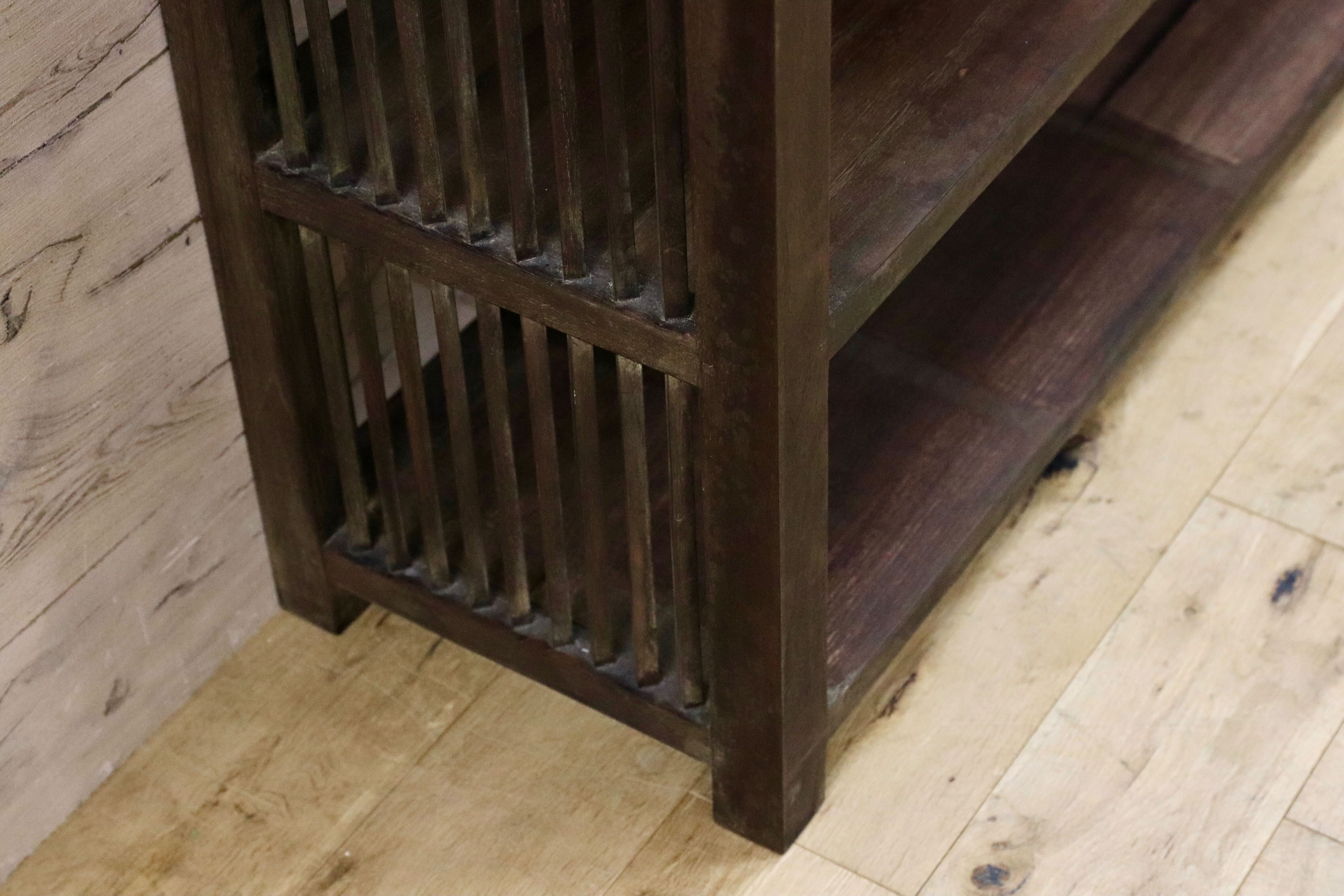 GMIK730○和モダン レトロ アンティーク ラック シェルフ ディスプレイ棚 店舗什器 古木 ヴィンテージ 飾り棚 サイドボード