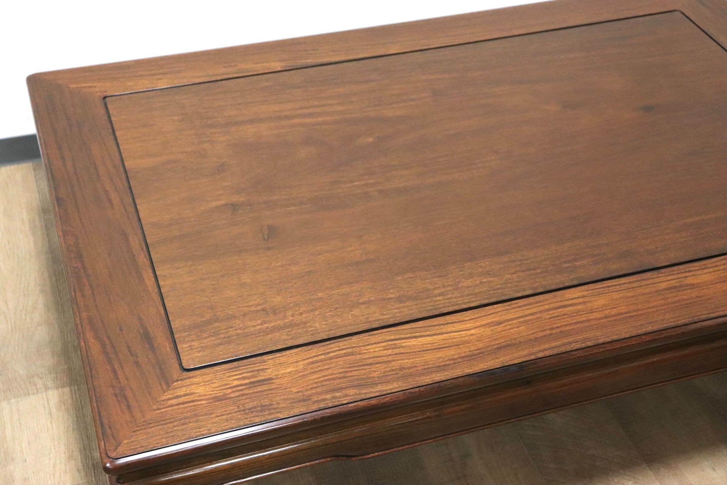 GMGF118○中澤唐木 尾崎作 花梨 無垢材 座卓 ローテーブル リビングテーブル 漆塗り 和室 和モダン 伝統工芸品 希少 定価約54万 展示品