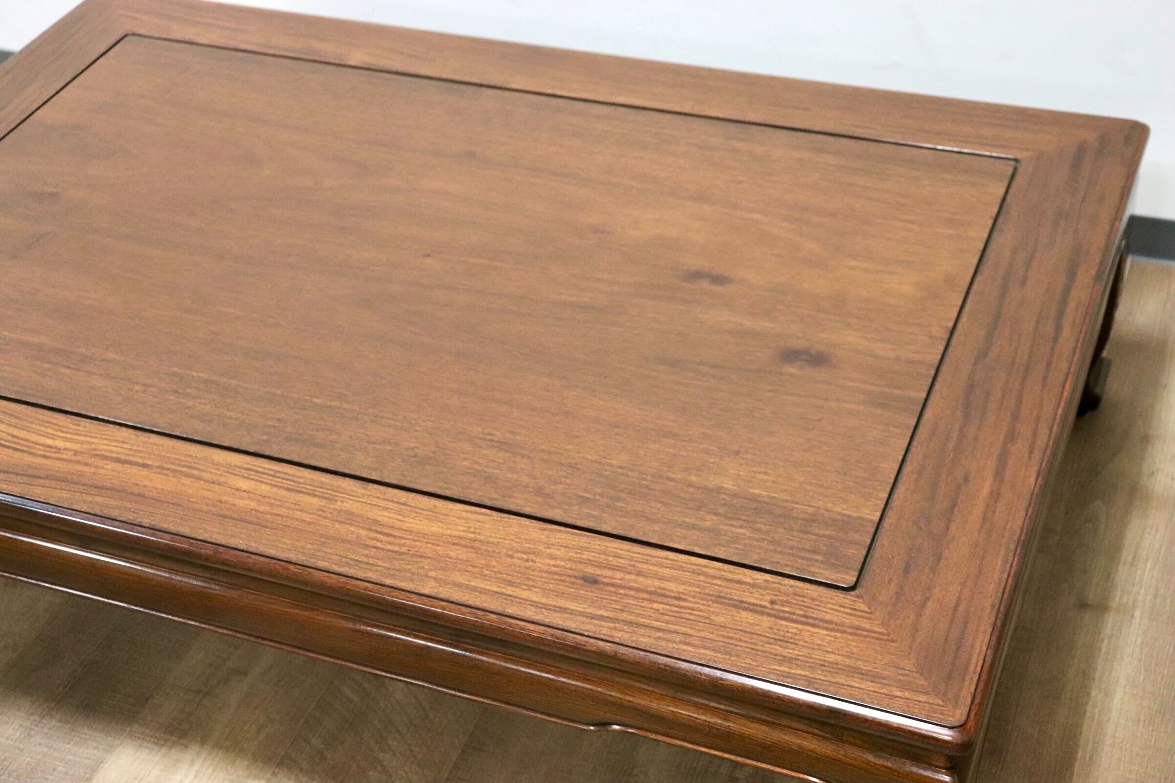 GMGF118○中澤唐木 尾崎作 花梨 無垢材 座卓 ローテーブル リビングテーブル 漆塗り 和室 和モダン 伝統工芸品 希少 定価約54万 展示品