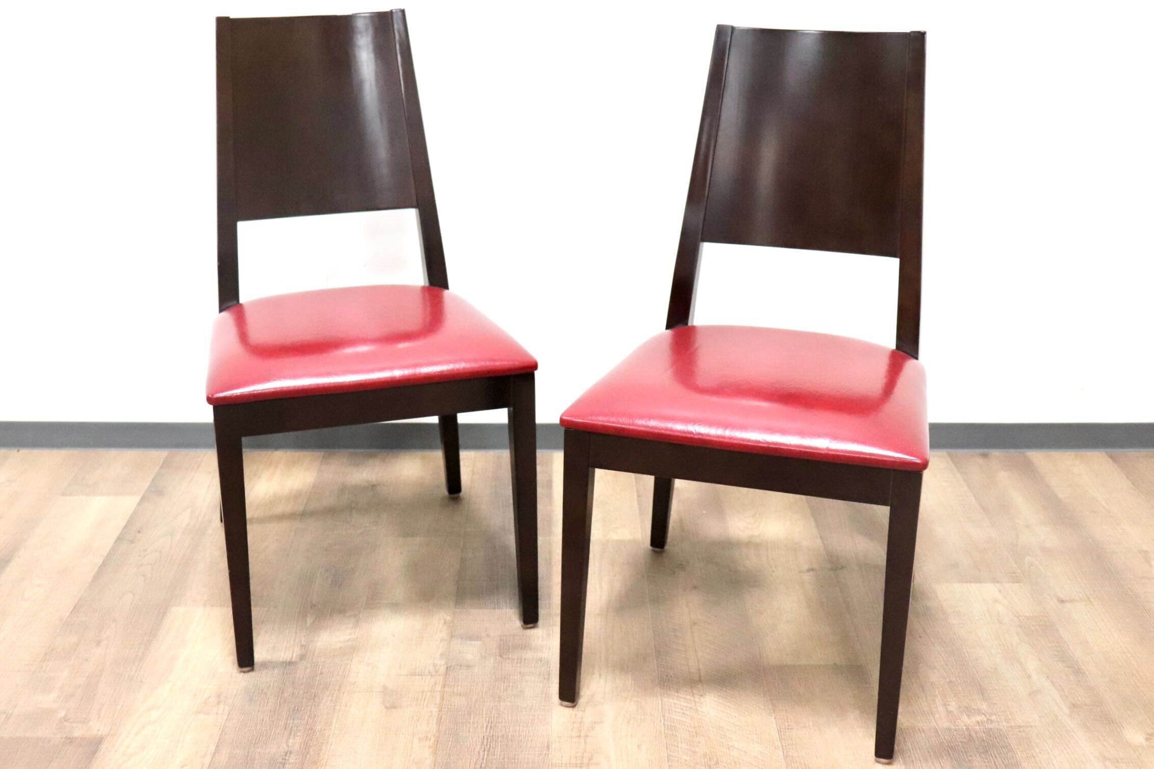 GMHH12C○CRES ダイニングチェア 椅子 2脚セット 食卓椅子 アームレスチェア 木製 合皮 モダン レトロ 店舗 カフェ 喫茶