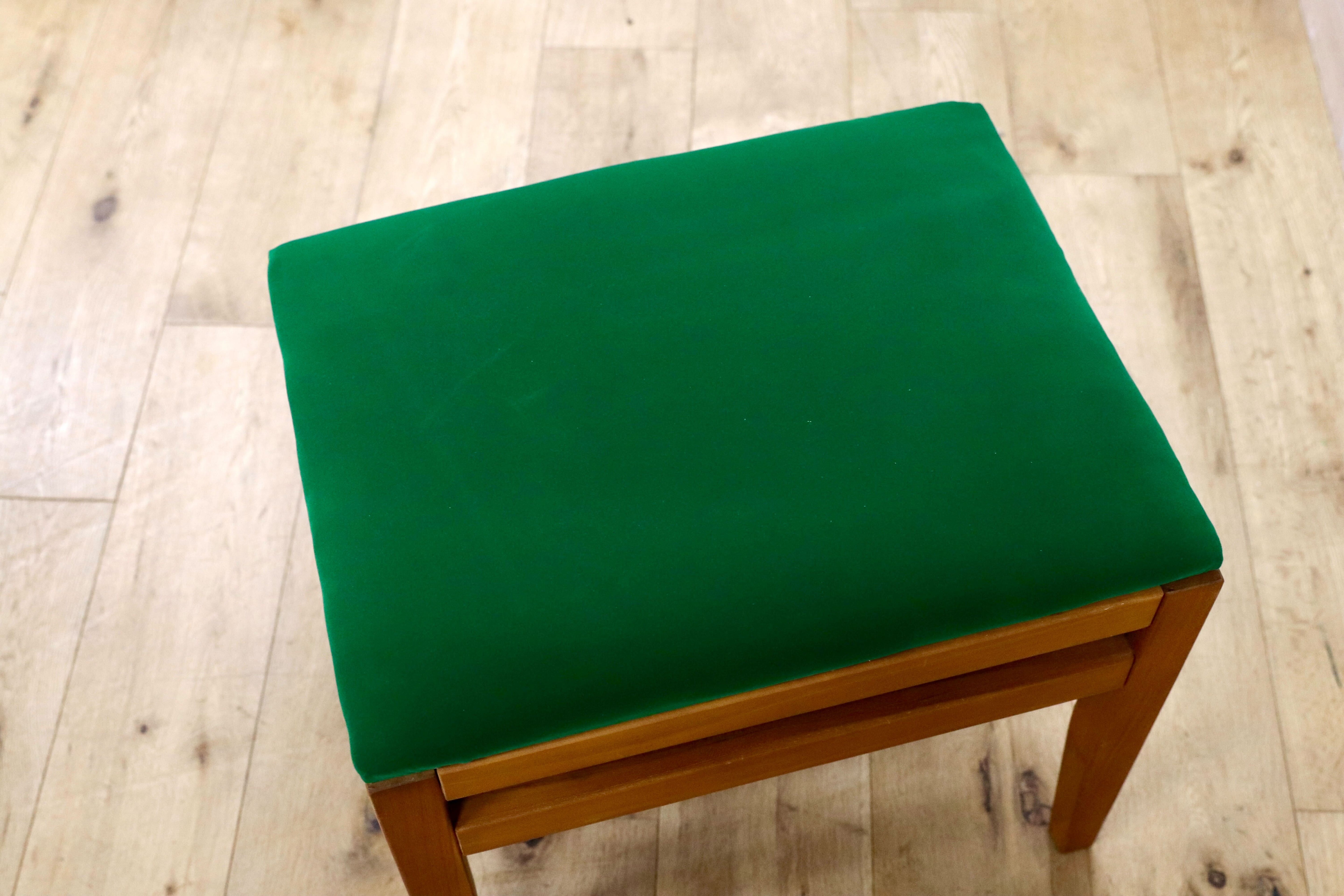 GMIK487○SCANTEAK / スキャンティーク フットスツール スツール チェア 椅子 チーク材 北欧スタイル 廃番 張替え品