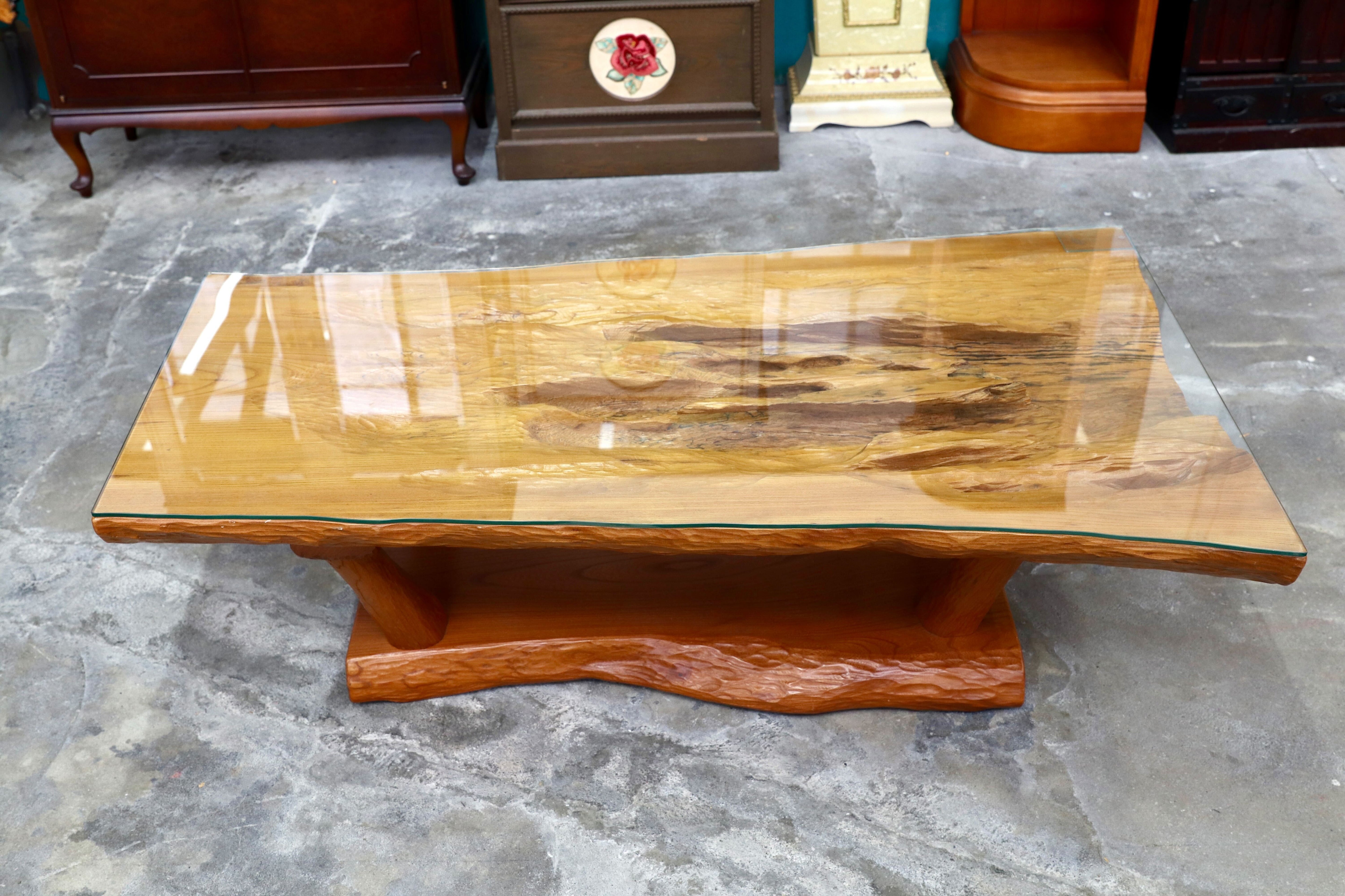 GMIH362○杉材 センターテーブル リビングテーブル 応接机 和モダン レトロ アンティーク 和家具 座敷 和室