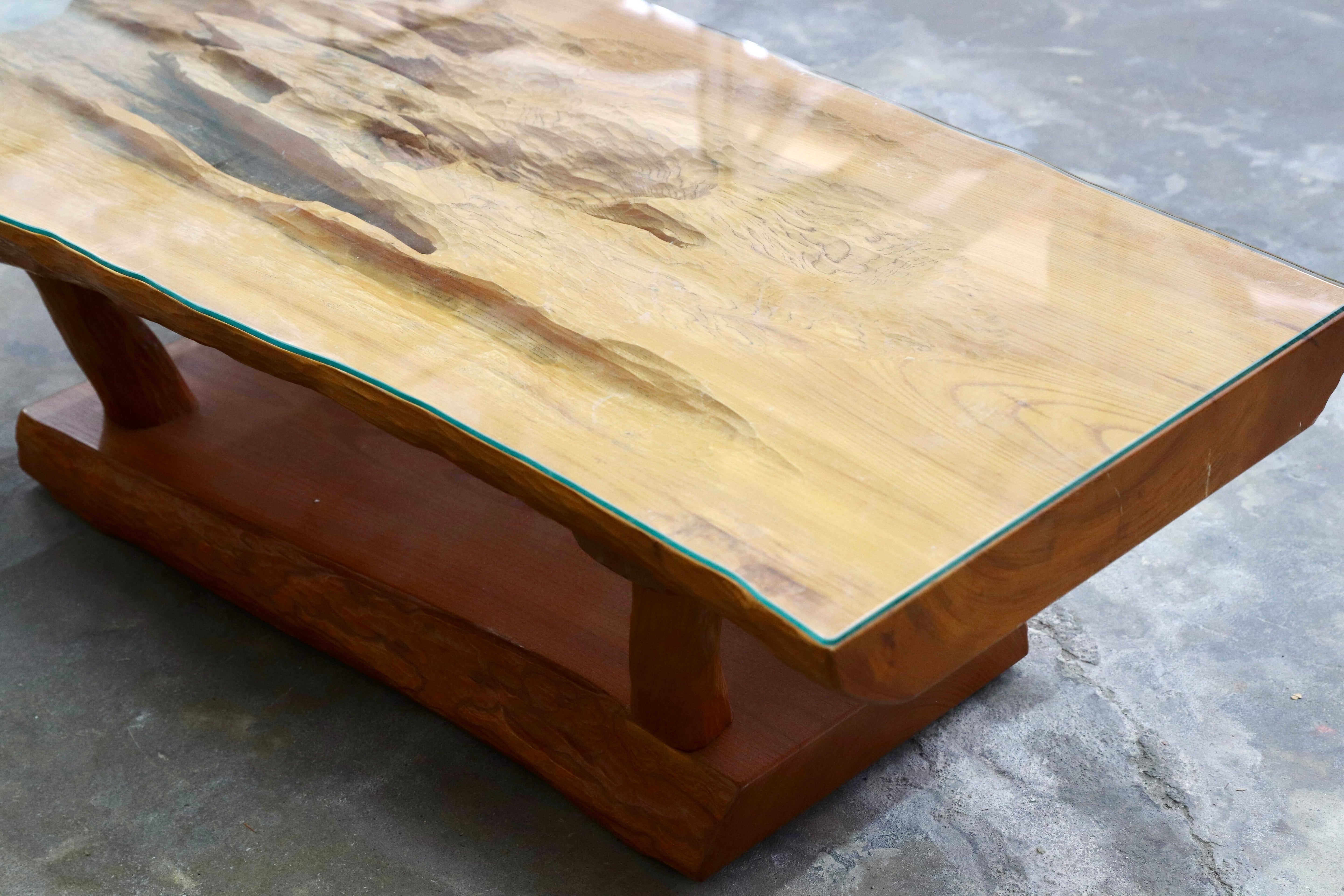 GMIH362○杉材 センターテーブル リビングテーブル 応接机 和モダン レトロ アンティーク 和家具 座敷 和室