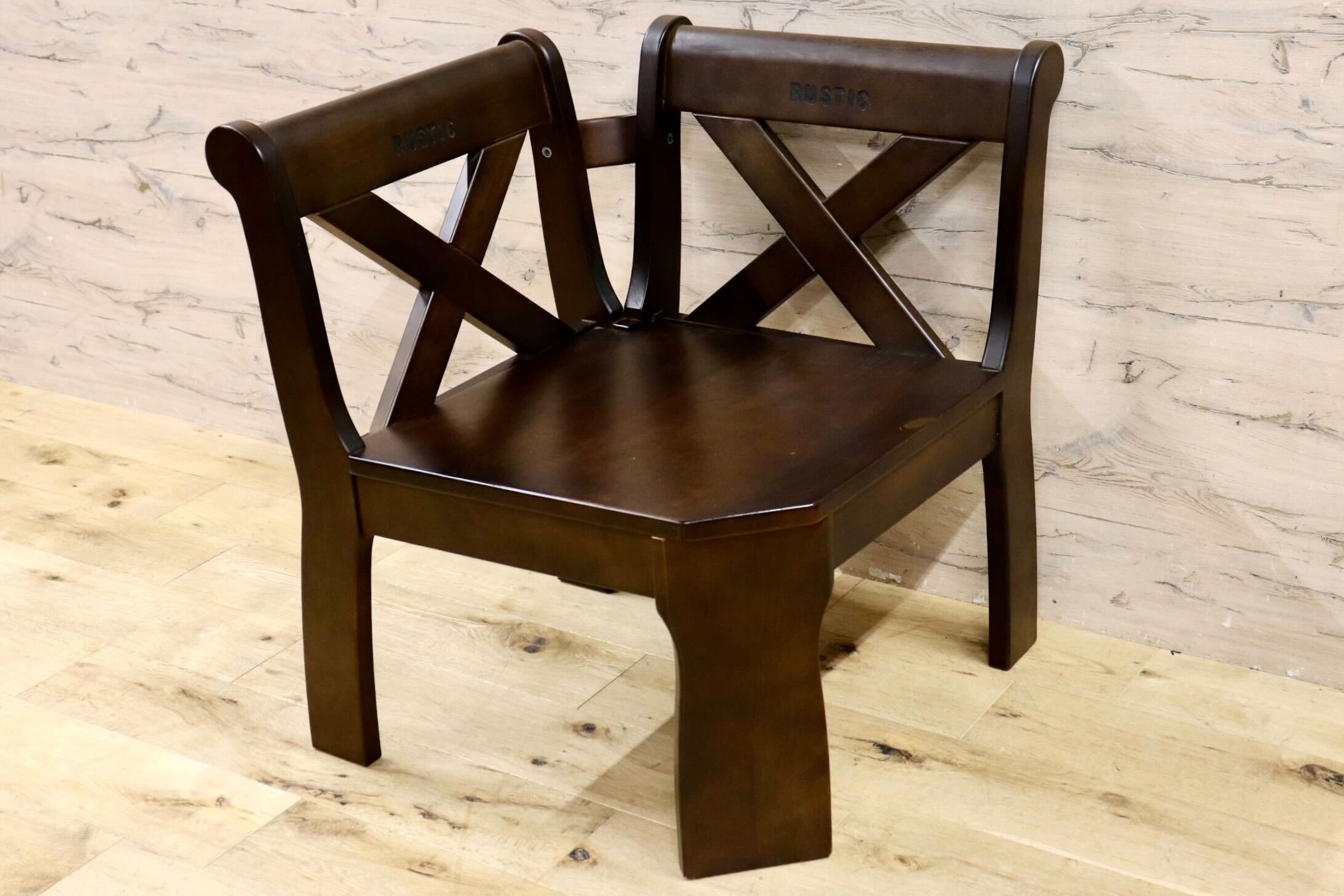 GMIH261C○karimoku / カリモク RUSTIC ルスティック コーナーベンチ ベンチチェア 椅子 国産家具 廃番 ヴィンテージ