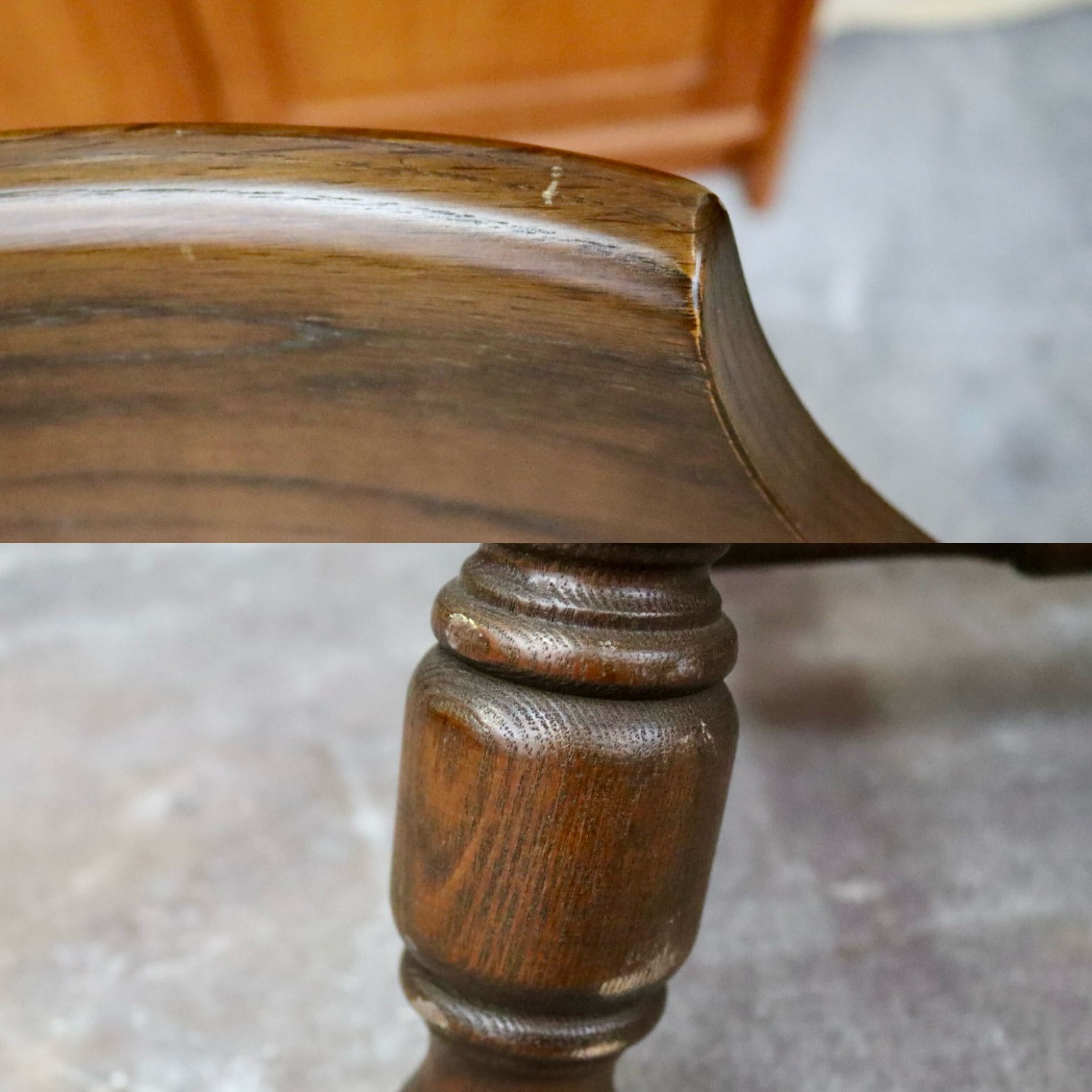 GMIK517B○ウィンザーチェア アームチェア ダイニングチェア ボウバックチェア オーク無垢材 レトロ カントリー 検)太平 飛騨家具 イギリス