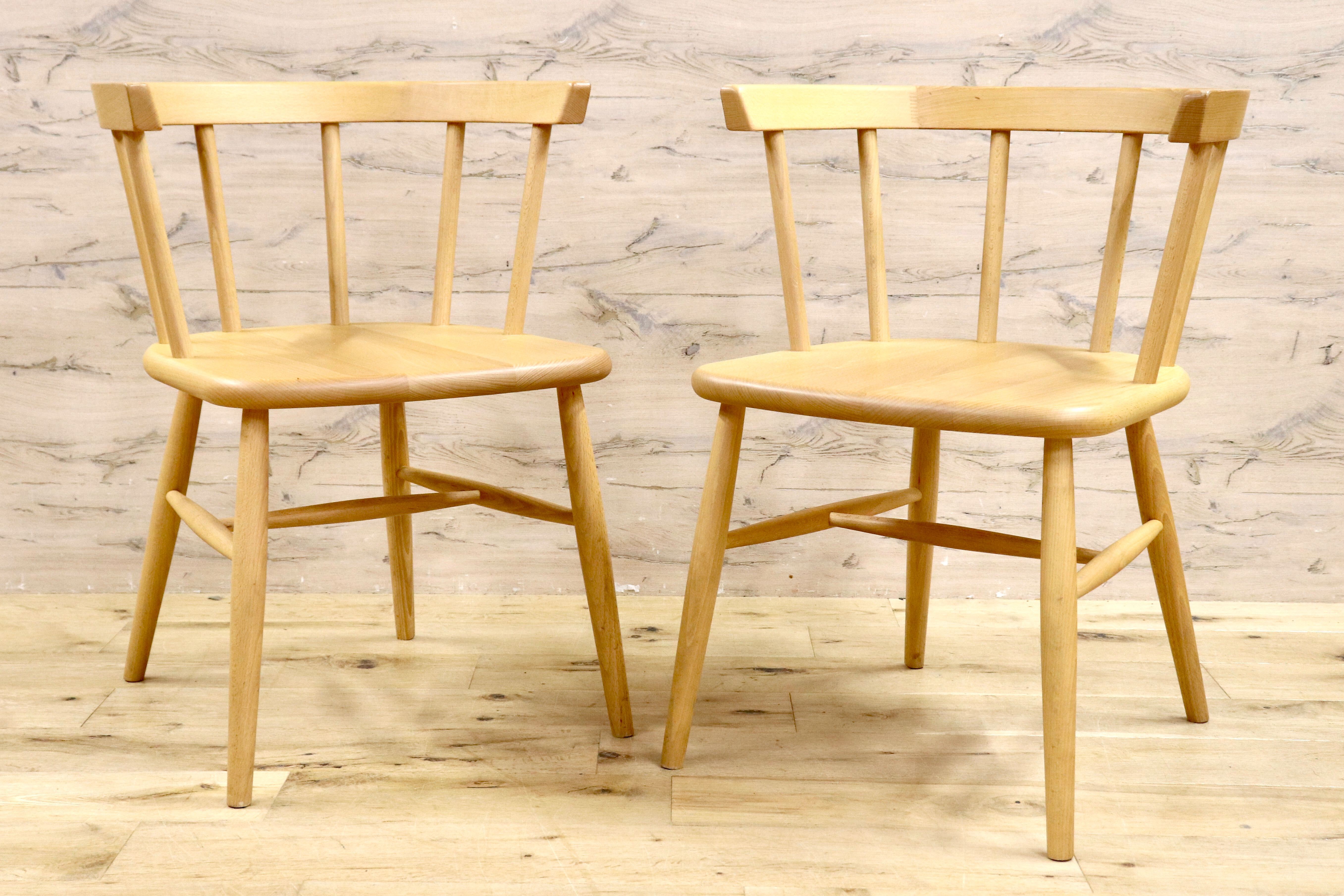 GMIH263D○KINOSHITA / キノシタ calore ダイニングチェア 2脚セット セミアームチェア 椅子 シンプル ナチュラル 木製家具 北欧スタイル