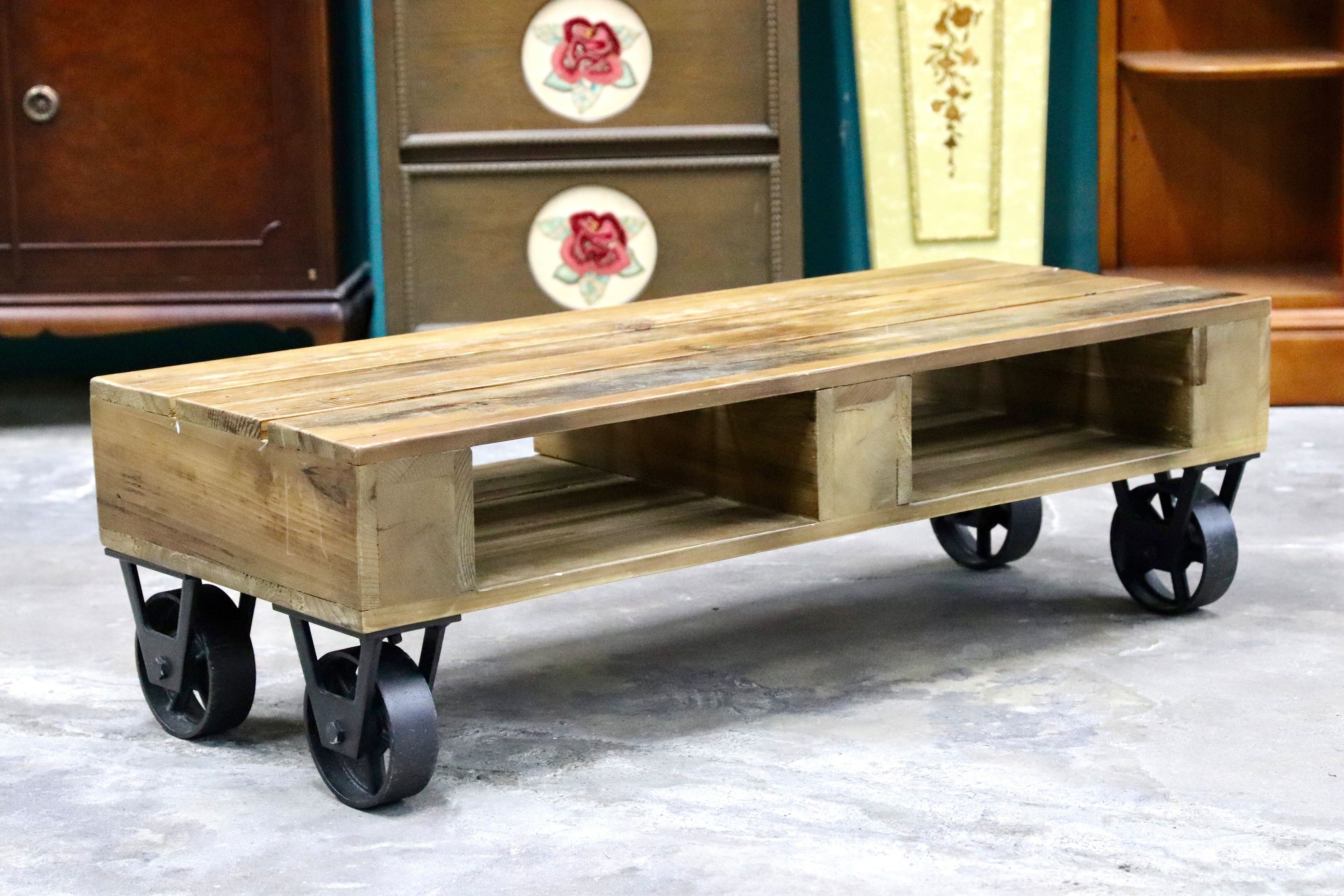 GMIK743○CRASH GATE / クラッシュゲート バンズ コーヒーテーブル センターテーブル リビングテーブル 古材 インダストリアル