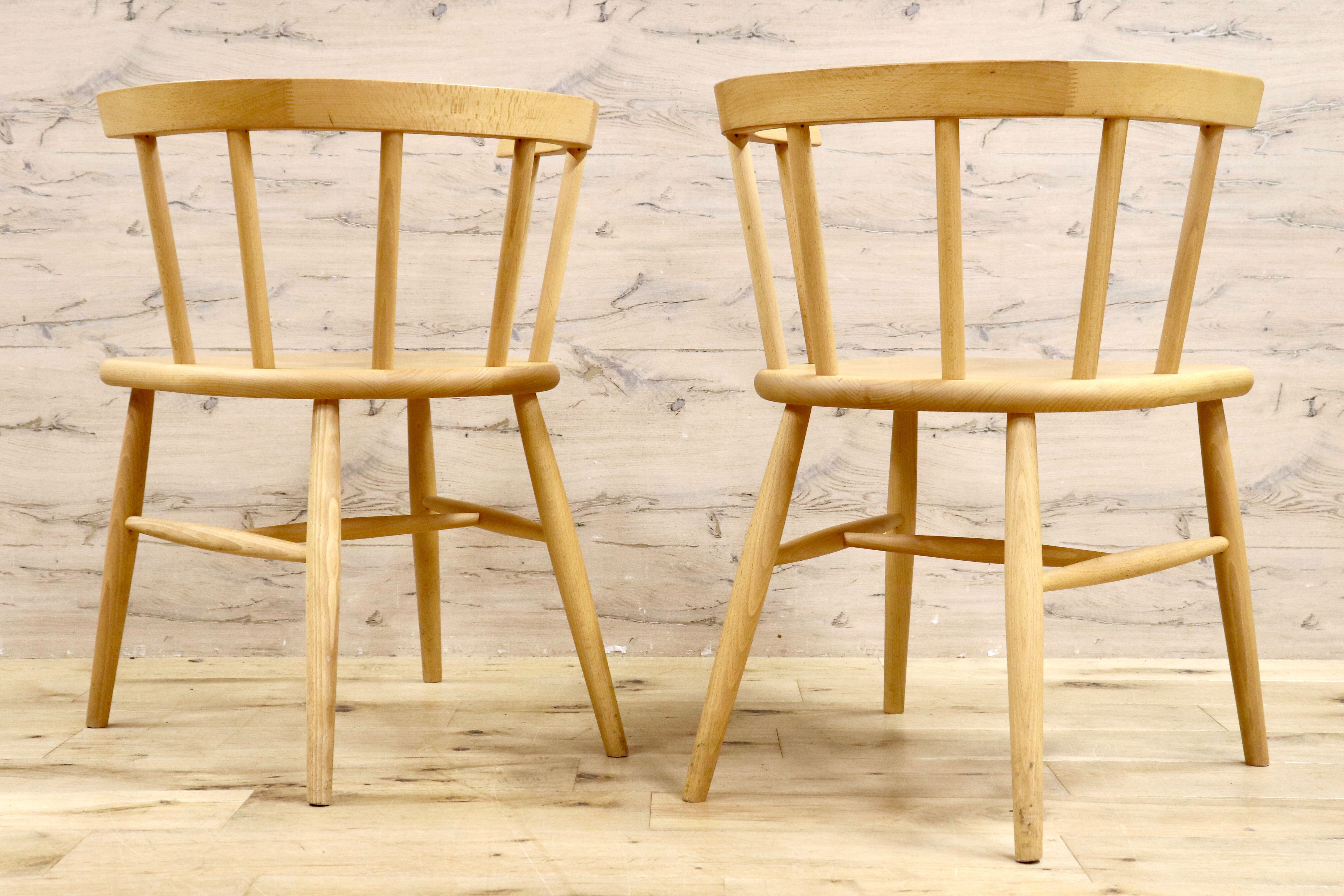 GMIH263D○KINOSHITA / キノシタ calore ダイニングチェア 2脚セット セミアームチェア 椅子 シンプル ナチュラル 木製家具 北欧スタイル