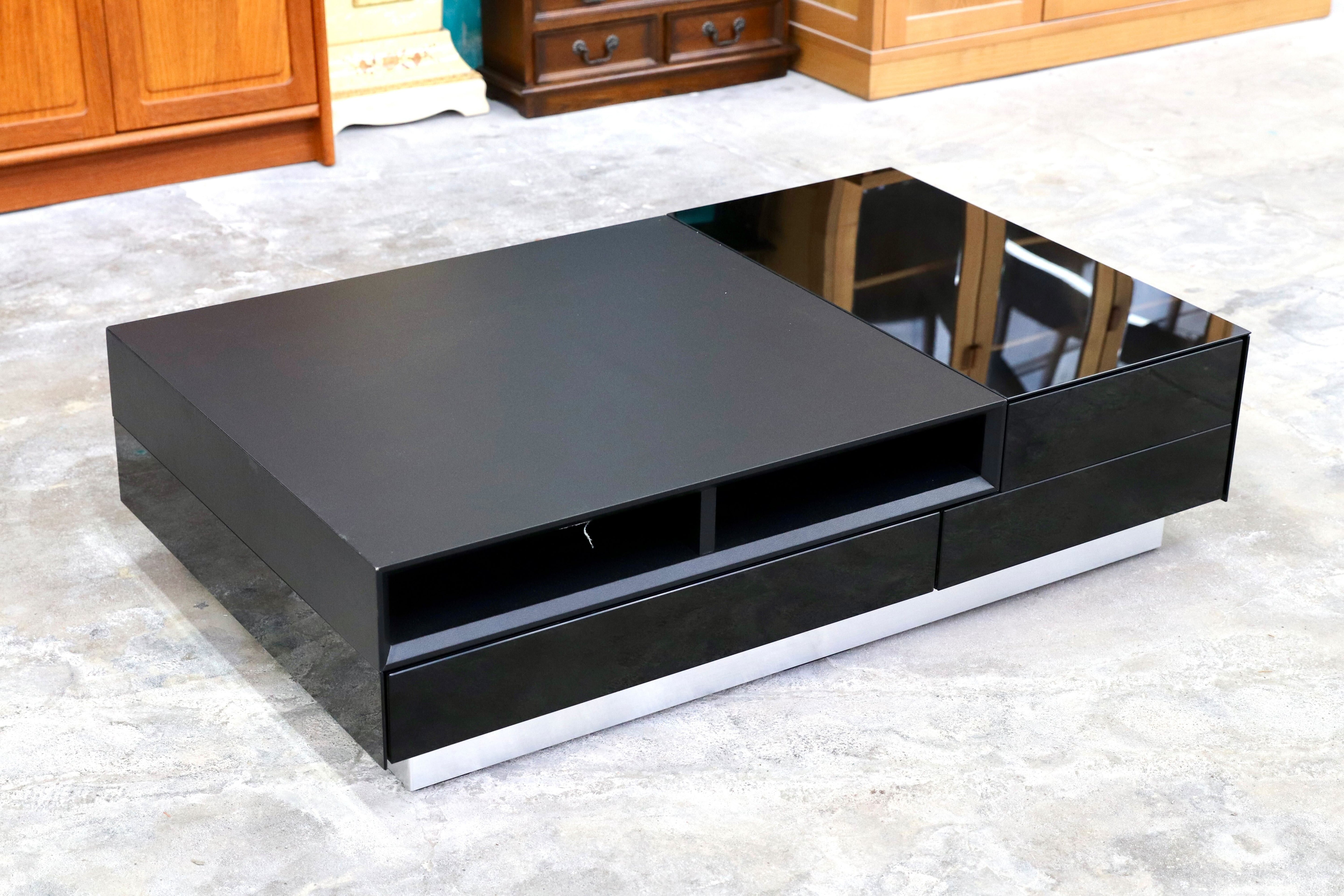 GMIK274B○スタイリッシュモダン センターテーブル リビングテーブル 両面引出し 検）ボーコンセプト カッシーナ アヤノ