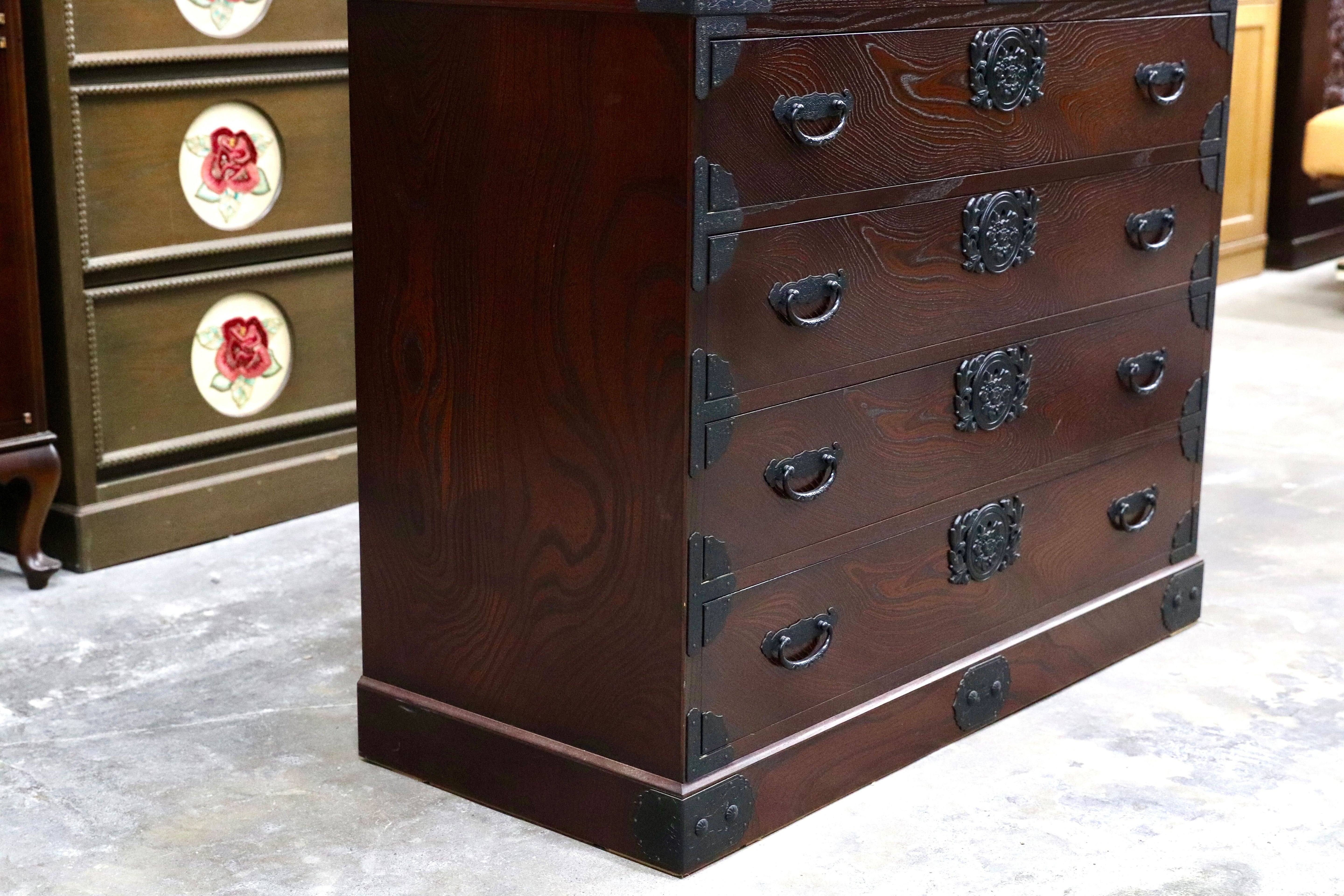 GMIH320○筑後民芸家具 チェスト 整理箪笥 箪笥 タンス 引出し収納 和家具 和モダン レトロ アンティーク調