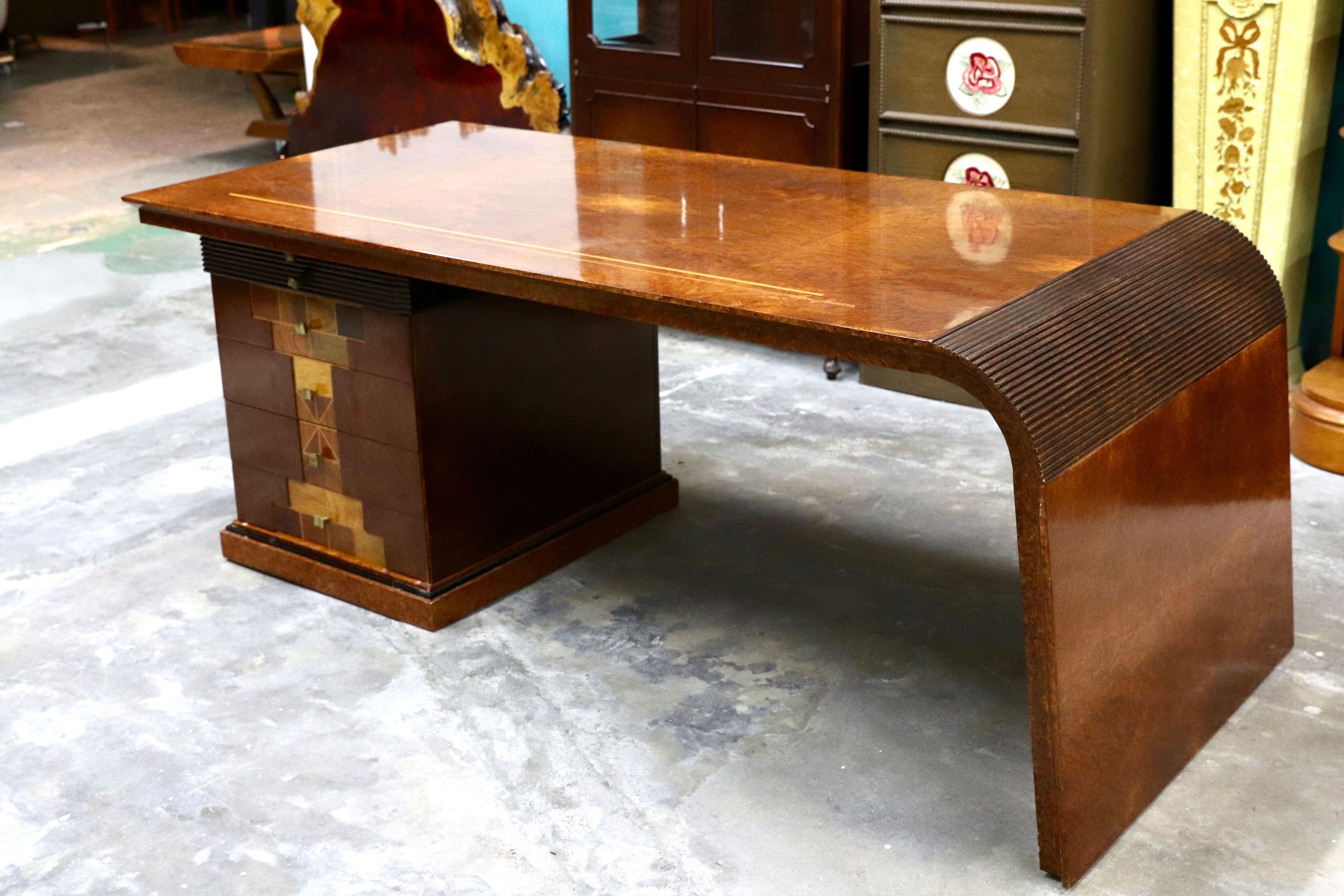 GMIK637○Baixauli / バイシャウリ バレンシア ペペ・ベンリウレ 西洋 スペイン 最高級 プレジデントデスク 書斎机 ヴィンテージ 超レア