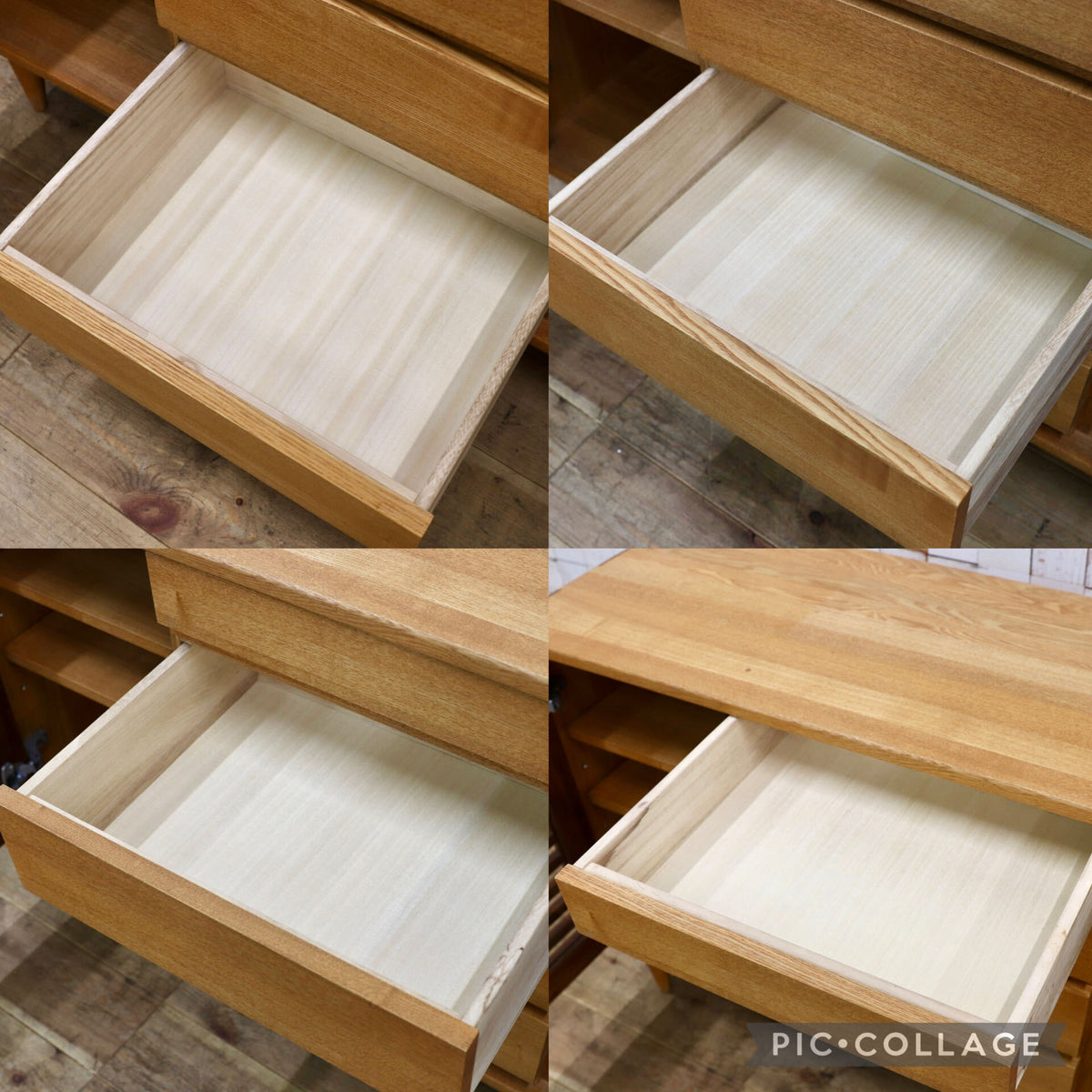 GMJS294○久和屋 / KUWAYA Suite スイート サイドボード 氷見義治 タモ無垢材 ブラックウォールナット 北欧スタイル 定価約18.5万円