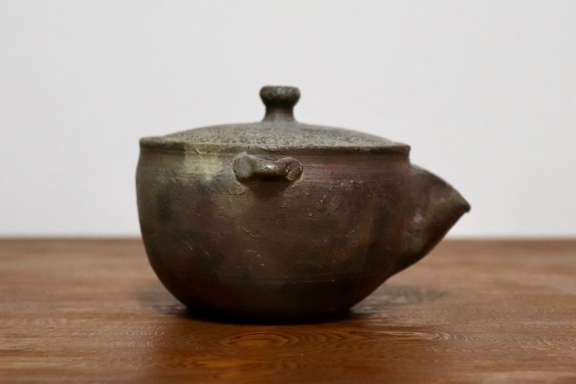 GMIO533A◯丹文窯 丹波焼 焼きしめ急須 宝瓶 煎茶道具 茶器 陶器 伝統工芸 丹波篠山 未使用