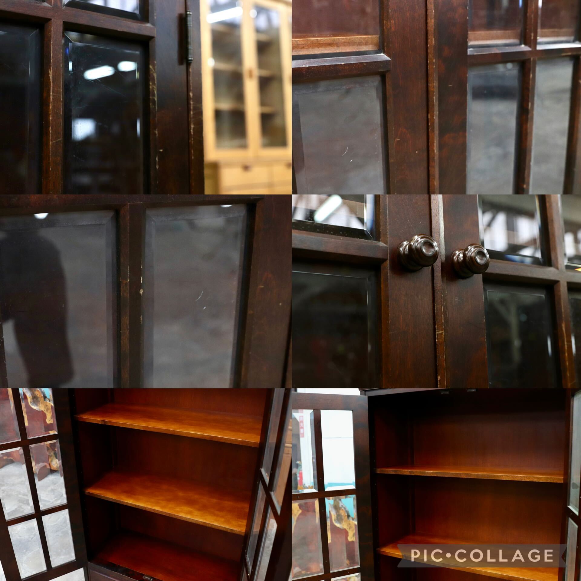 GMIS289A○北海道民芸家具 本棚 キャビネット 飾り棚 本箱 ブック