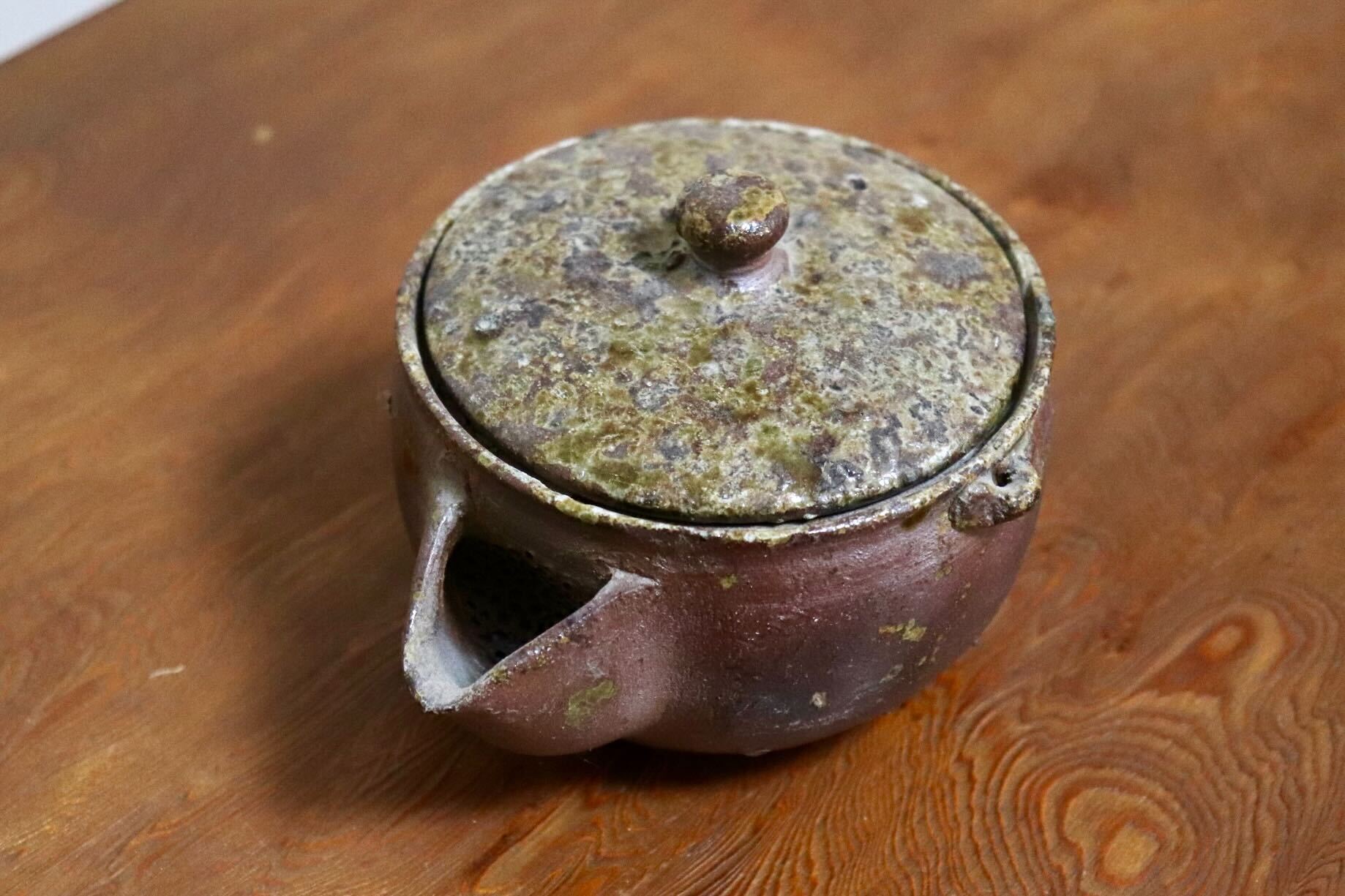 GMIO533B◯丹文窯 丹波焼 焼きしめ急須 宝瓶 煎茶道具 茶器 陶器 伝統工芸 丹波篠山 未使用