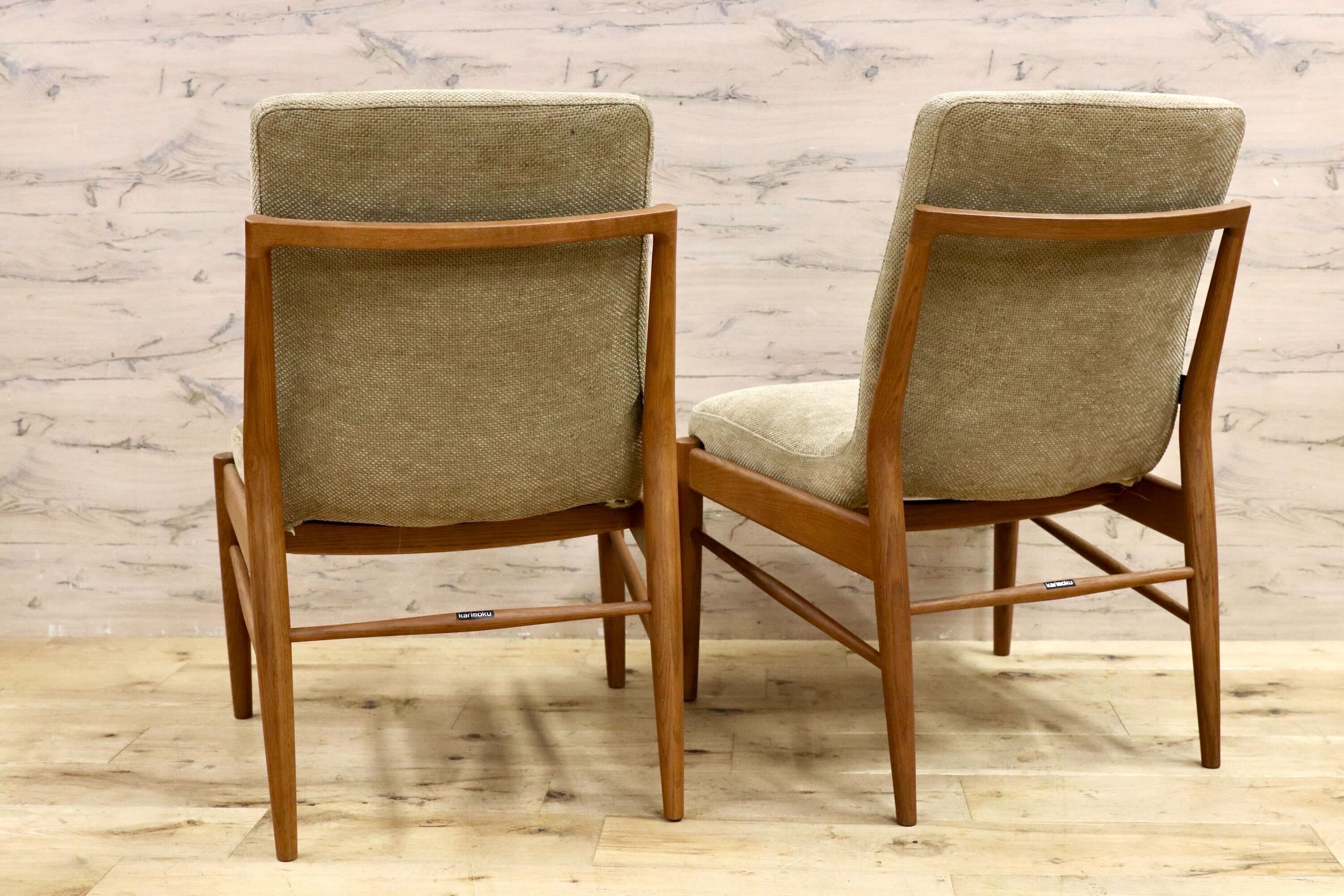 GMIK734A○karimoku / カリモク CD31ダイニングチェア 椅子 2脚セット オーク材 国産家具 定価約23万