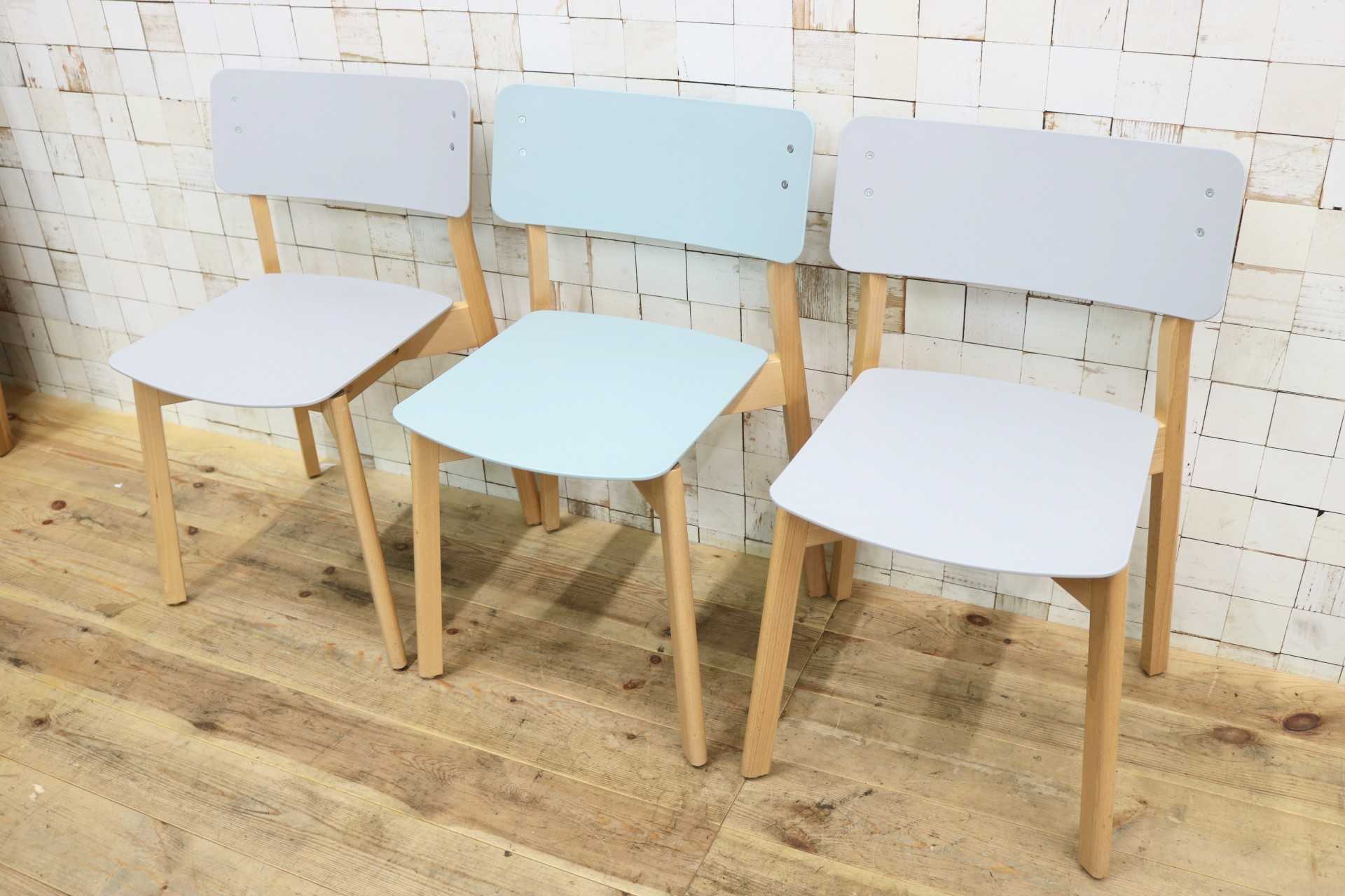 GMJK213A◯KOKUYO / コクヨ Plocka プロッカ スタッキングチェア ミーティングチェア ダイニングチェア 椅子 3脚セット オフィス 北欧