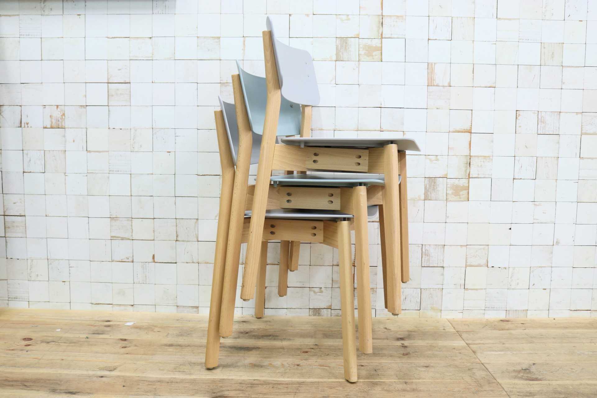 GMJK213A◯KOKUYO / コクヨ Plocka プロッカ スタッキングチェア ミーティングチェア ダイニングチェア 椅子 3脚セット オフィス 北欧