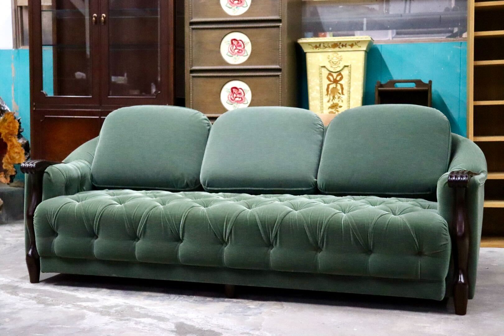 GMIH462C○maruni / マルニ ベルサイユ 3人掛けソファ トリプルソファ 長椅子 応接 ファブリック ヨーロピアン クラシック 定価約37.4万