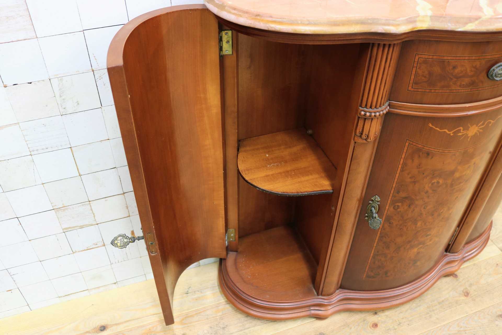 GMIH522◯Muebles Madima / ムエブレス・マディマ サイドボード リビングボード キャビネット 大理石 スペイン クラシック アンティーク