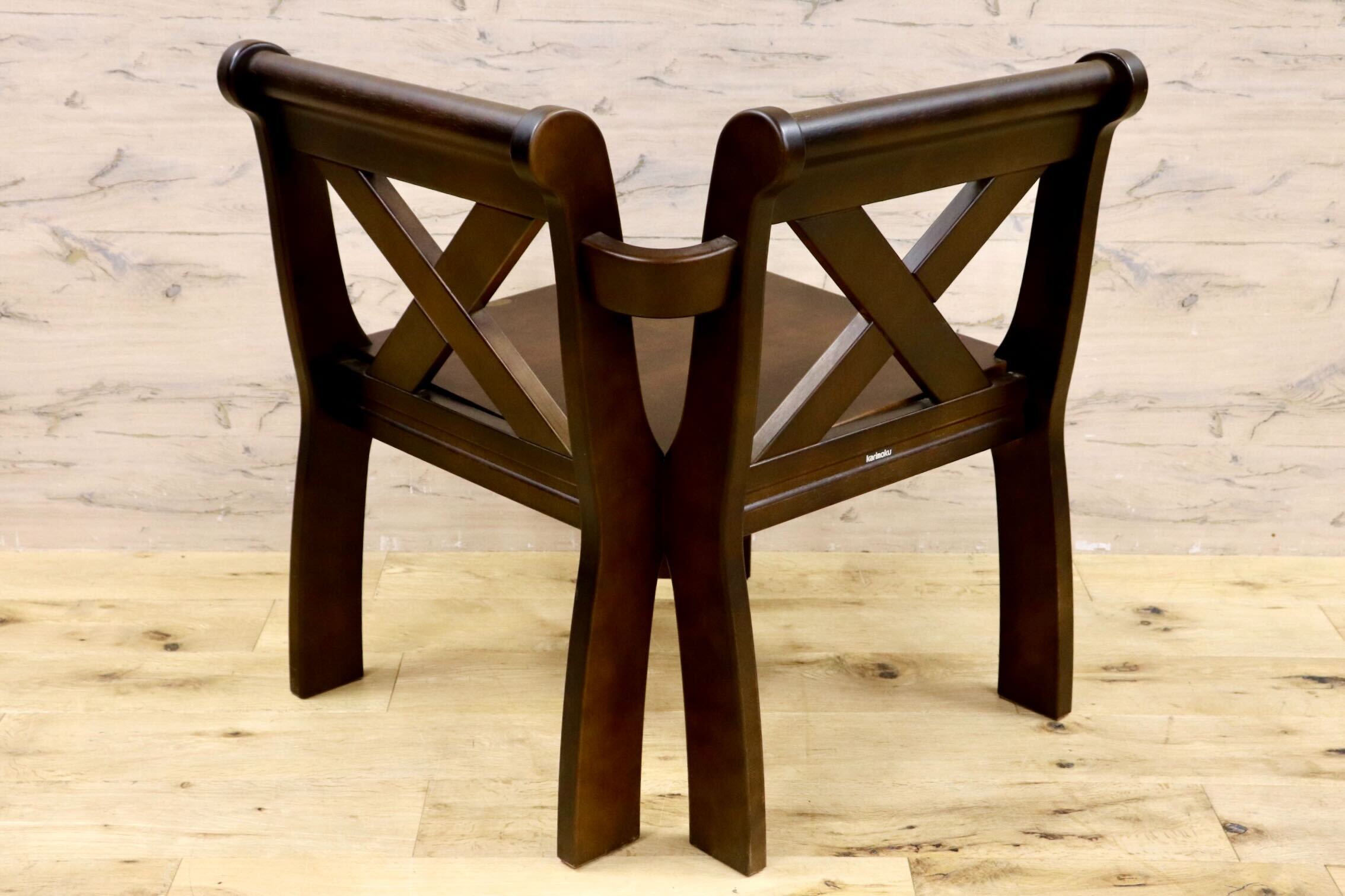 GMIH261C○karimoku / カリモク RUSTIC ルスティック コーナーベンチ ベンチチェア 椅子 国産家具 廃番 ヴィンテージ