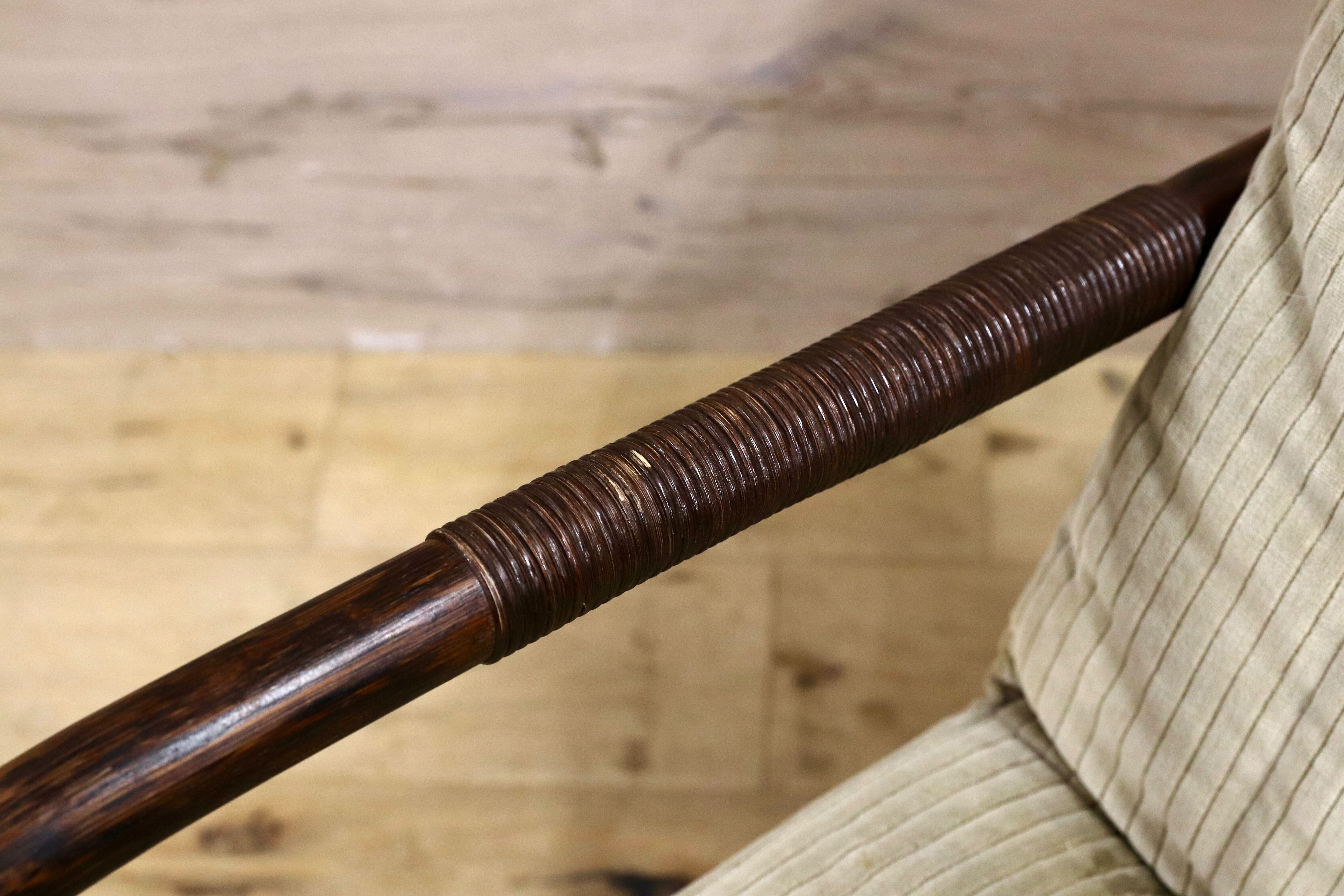 GMIK756○ヴィンテージ ロッキングチェア 揺り椅子 ラタン アジアン 和モダン レトロ アンティーク