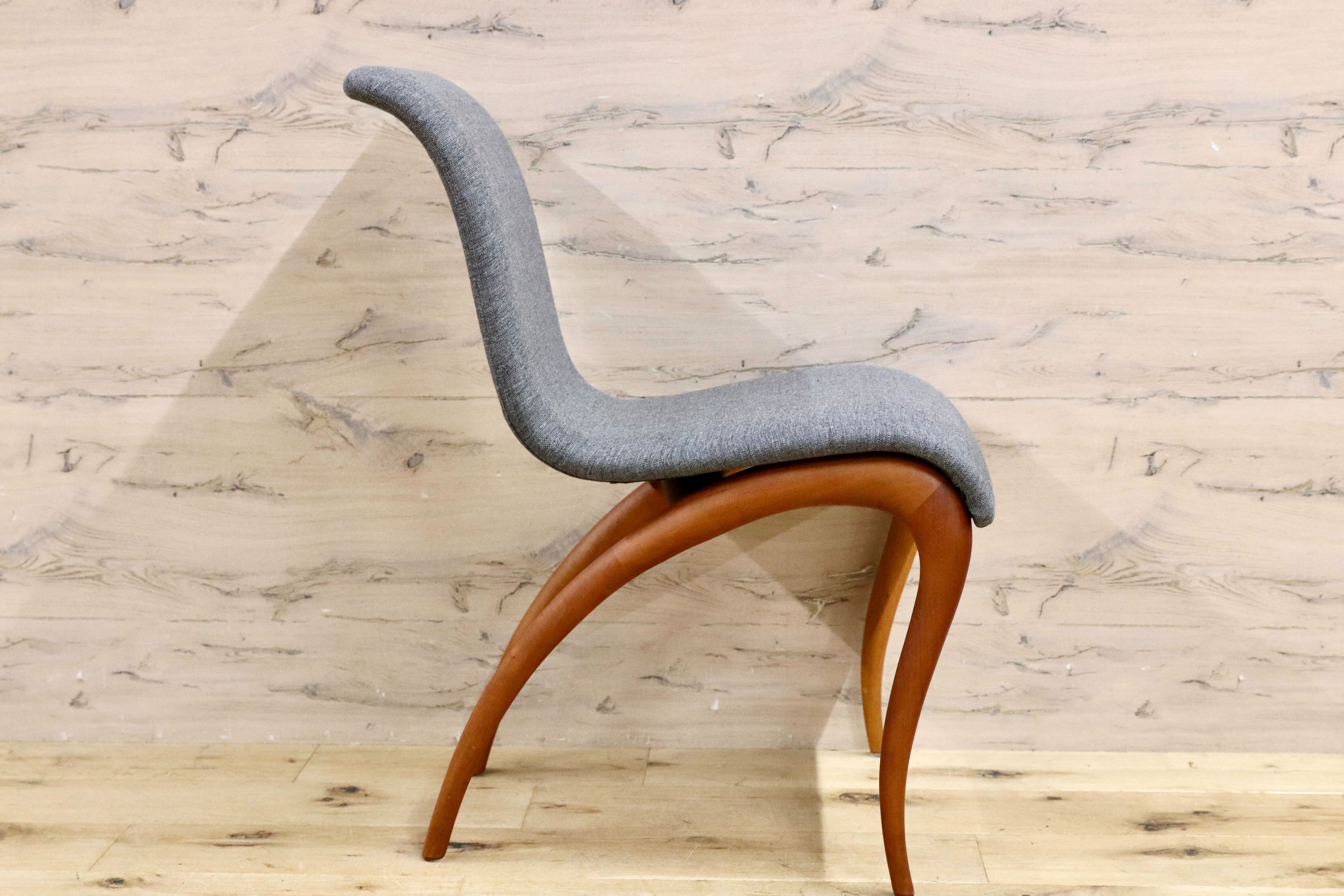 GMGN491○porada / ポラダ ANXIE Chair ダイニングチェア 椅子 チェリー無垢材 ファブリック ACTUS アクタス イタリアモダン 約14.2万