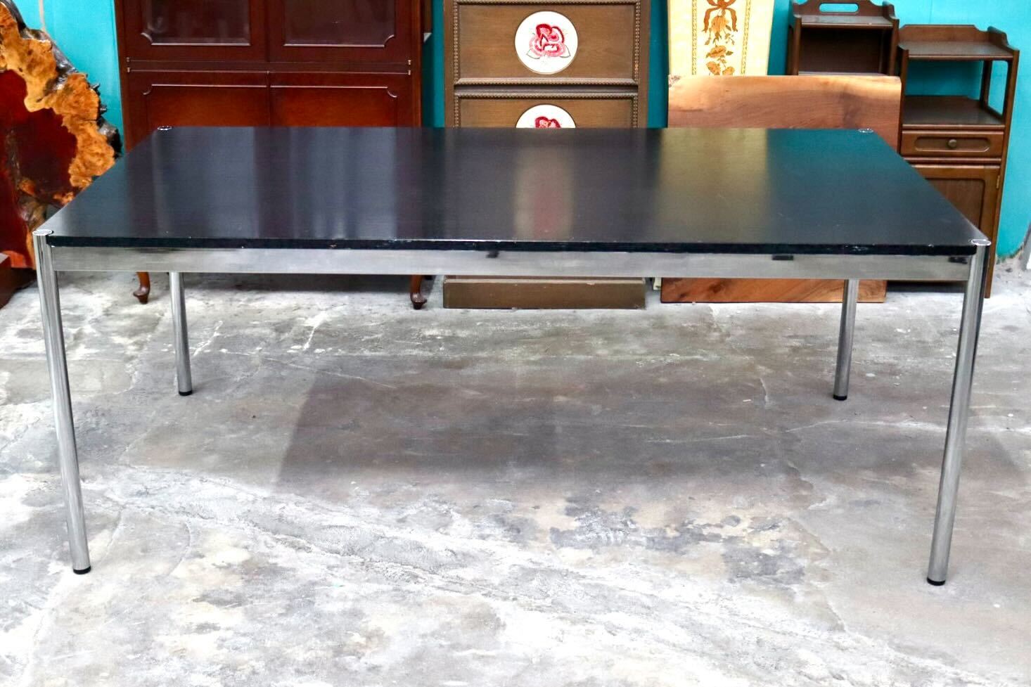 GMJH99B○USM Haller ハラーシステム ミーティングテーブル 会議テーブル 作業台 ダイニングテーブル 机 スイス モダン ヴィンテージ