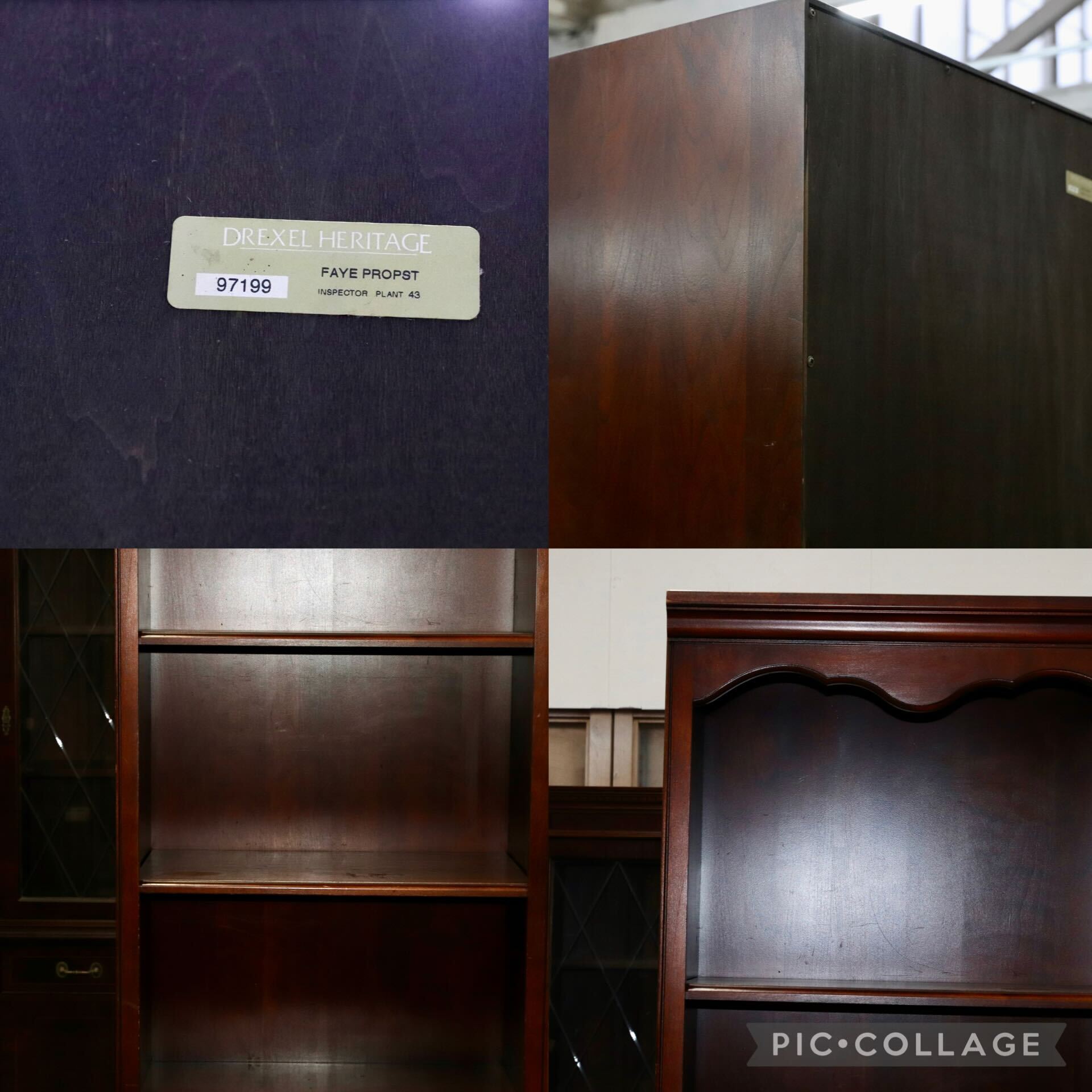 GMIK153○DREXEL HERITAGE / ドレクセルヘリテイジ ブックシェルフ ブックキャビネット 本棚 飾り棚 ラック オープンラック ヴィンテージ