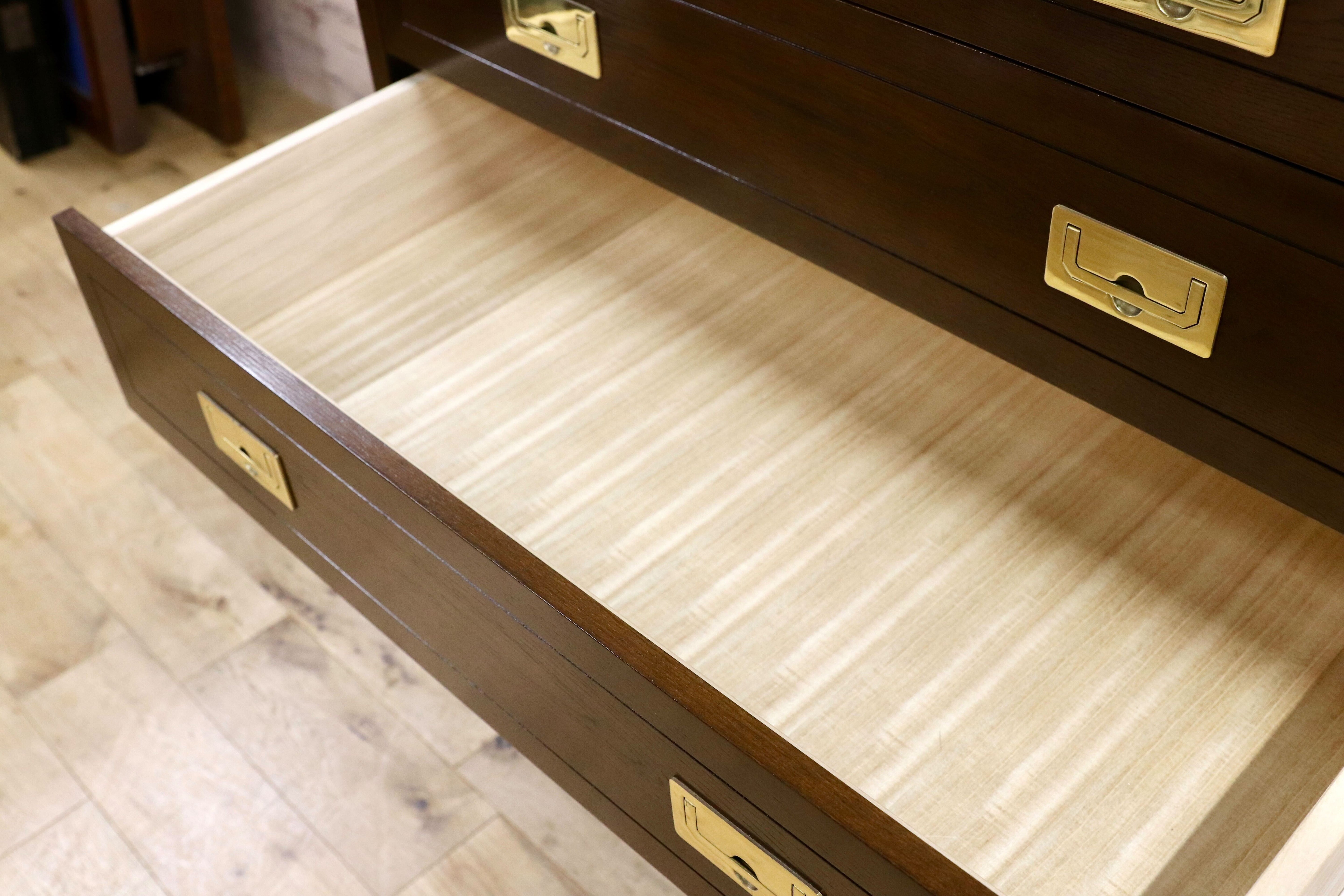 GMIK761○domani / ドマーニ Morganton モーガントン 五段 チェスト 整理箪笥 リビングボード ヒッコリーブラウン カリモク最高峰