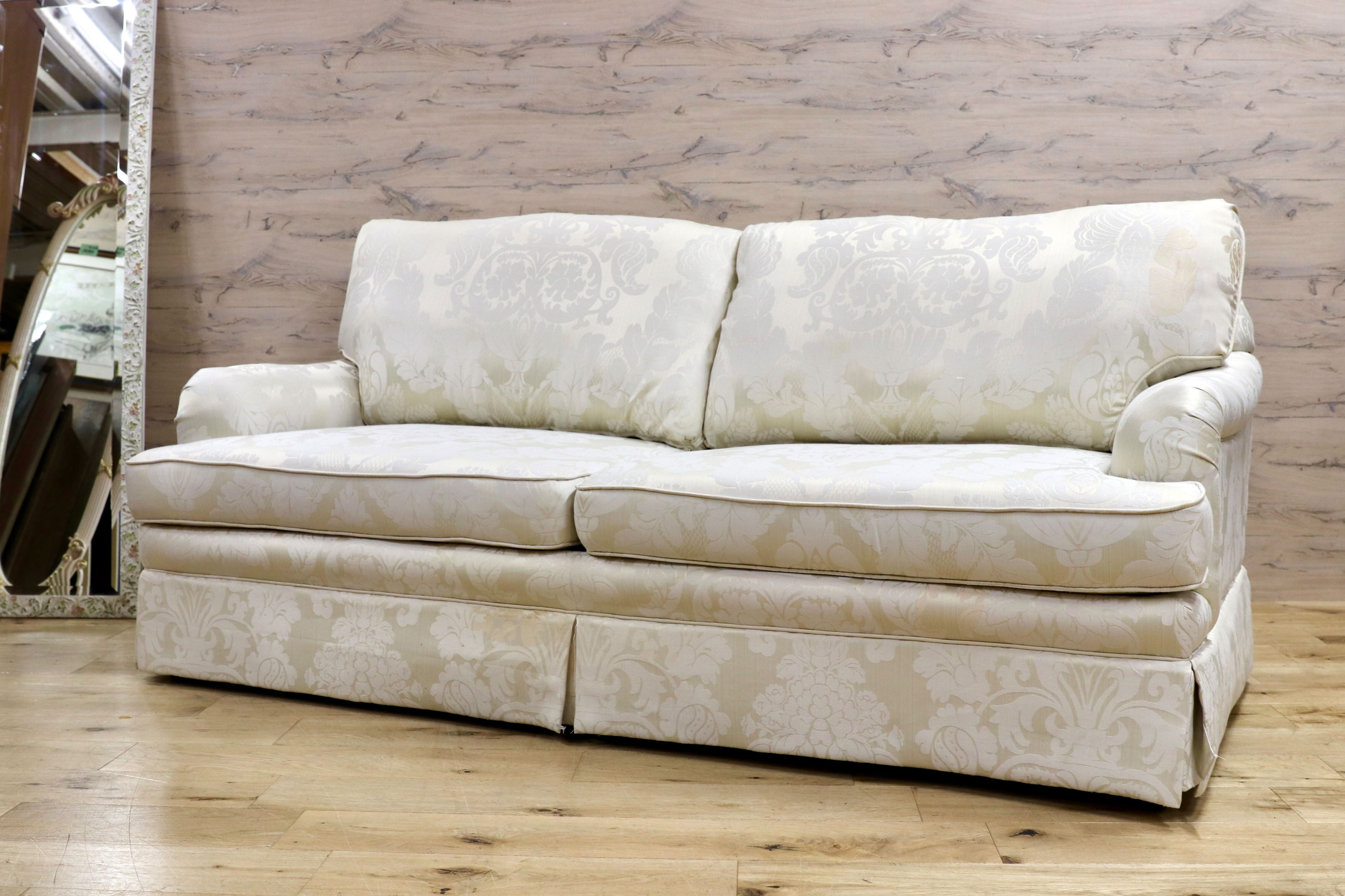 GMIK755○Thomasville / トーマスビル 2.5人掛けソファ 2人掛けワイドソファ IDC大塚家具 ホワイト アメリカ クラシック モダン