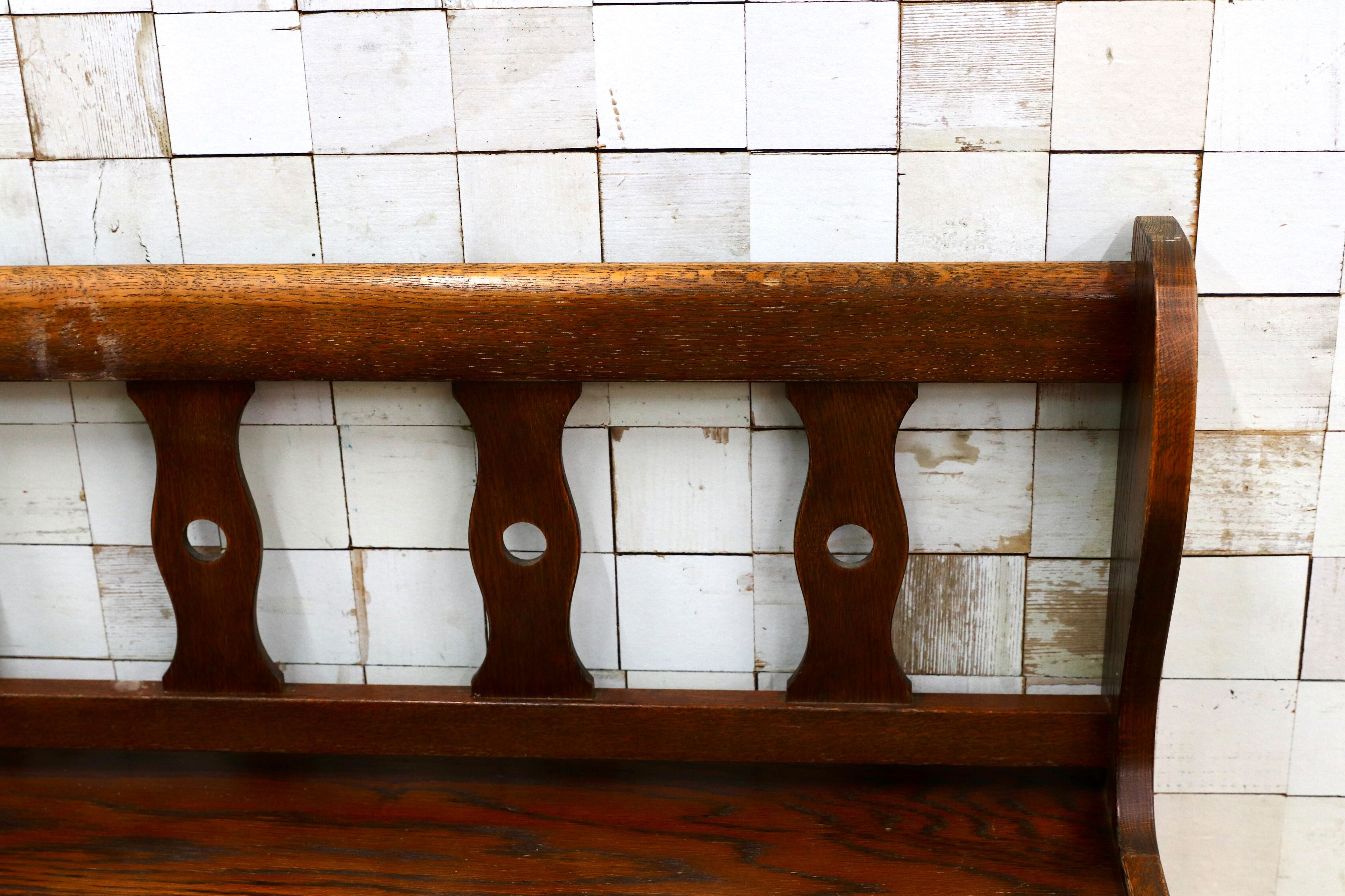 GMIK718○三越家具 Brugge ブルージュ アンティーク ベンチ サイドチェア 椅子 レトロ オールド カントリー 英国スタイル レア