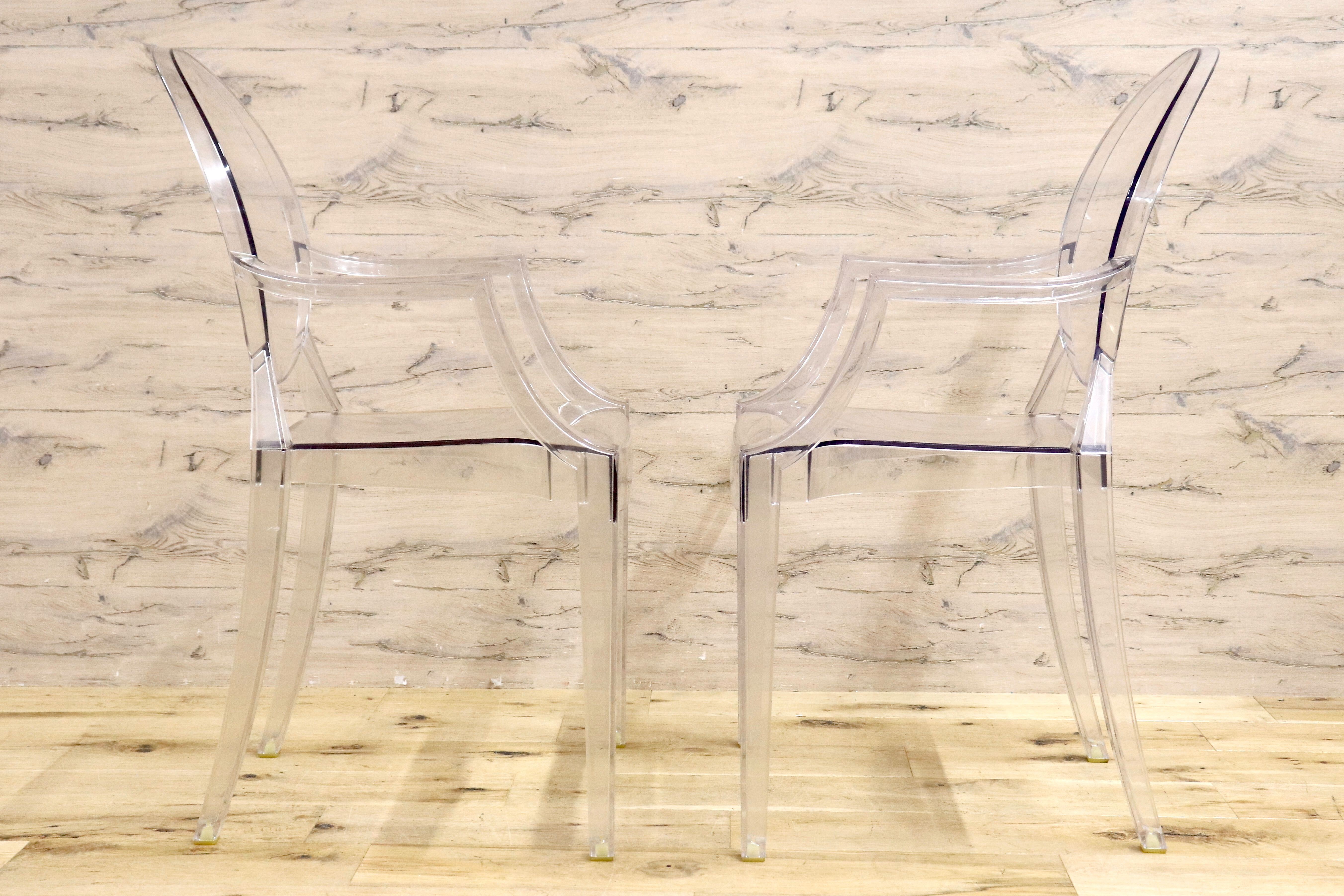 GMIK165B○Kartell / カルテル LOUIS GHOST ルイゴースト スタッキングチェア 2脚セット ガーデンチェア 椅子 モダン 定価約14万
