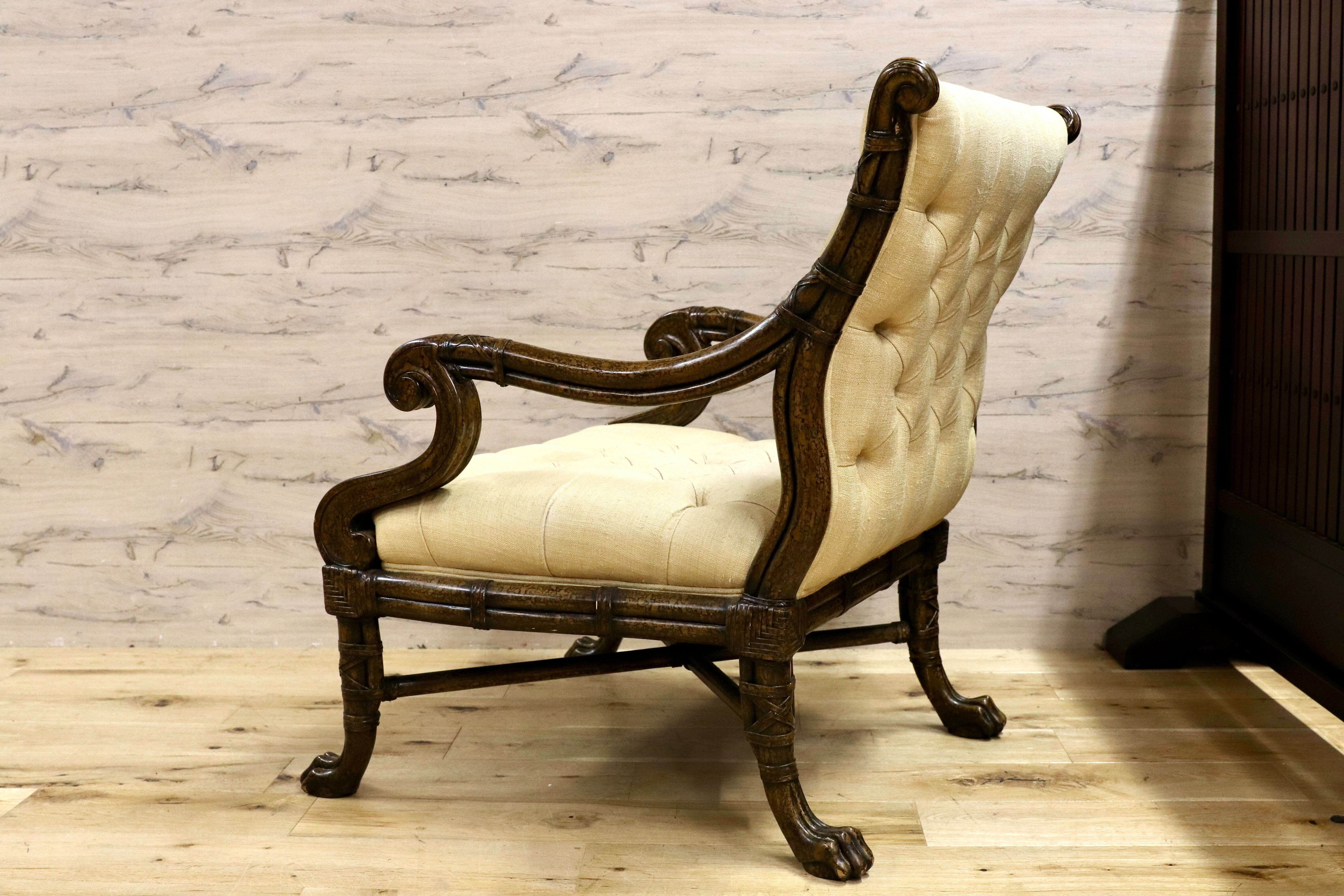 GMFS342B○西洋 アンティーク 輸入家具 1人掛けソファ シングルソファ ヴィンテージ 検）メートランドスミス セオドアアレキサンダー