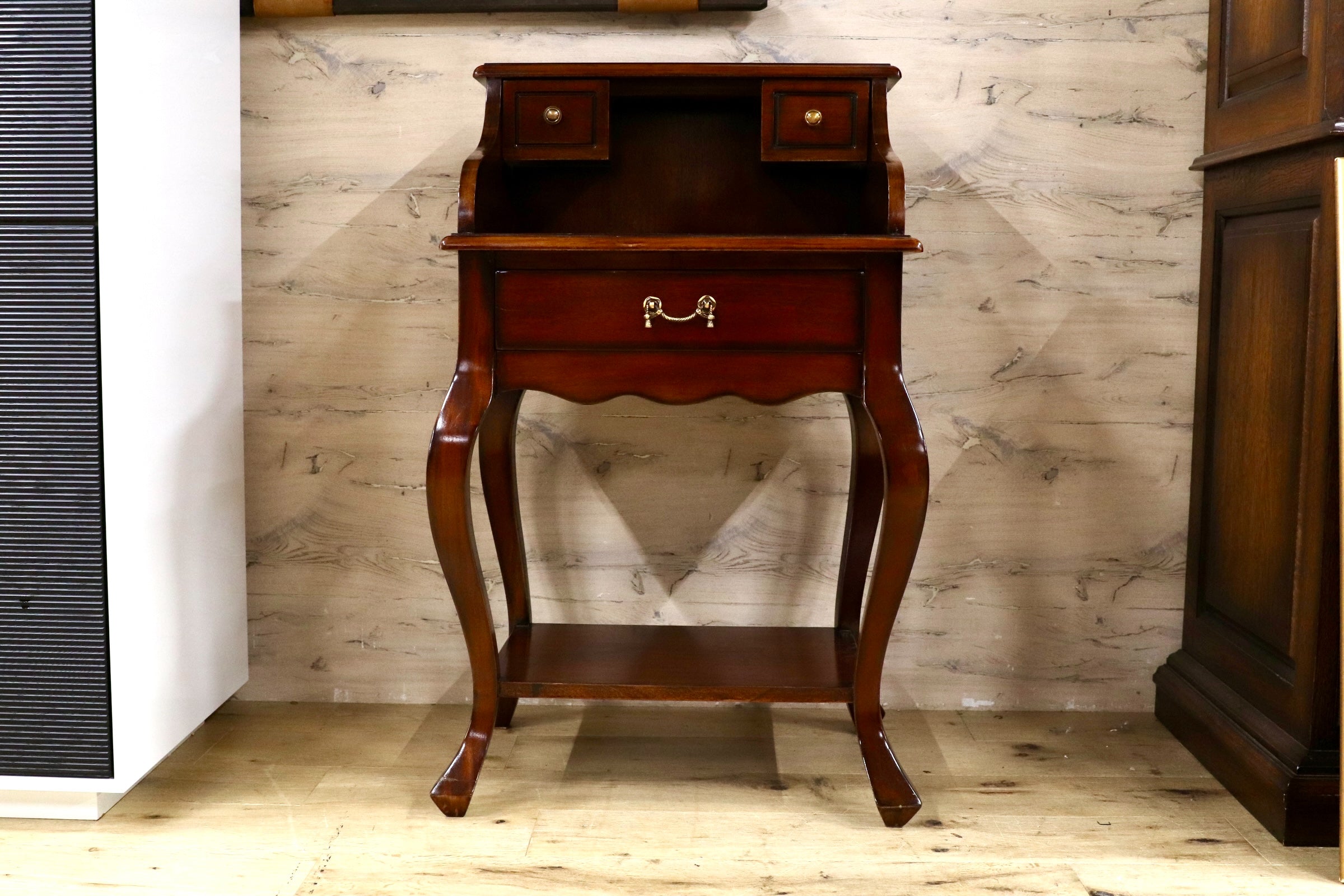 GMJH45○VENECHIA ベネシア マホガニー材 ミニデスク コンソール 猫脚 クラシカル家具