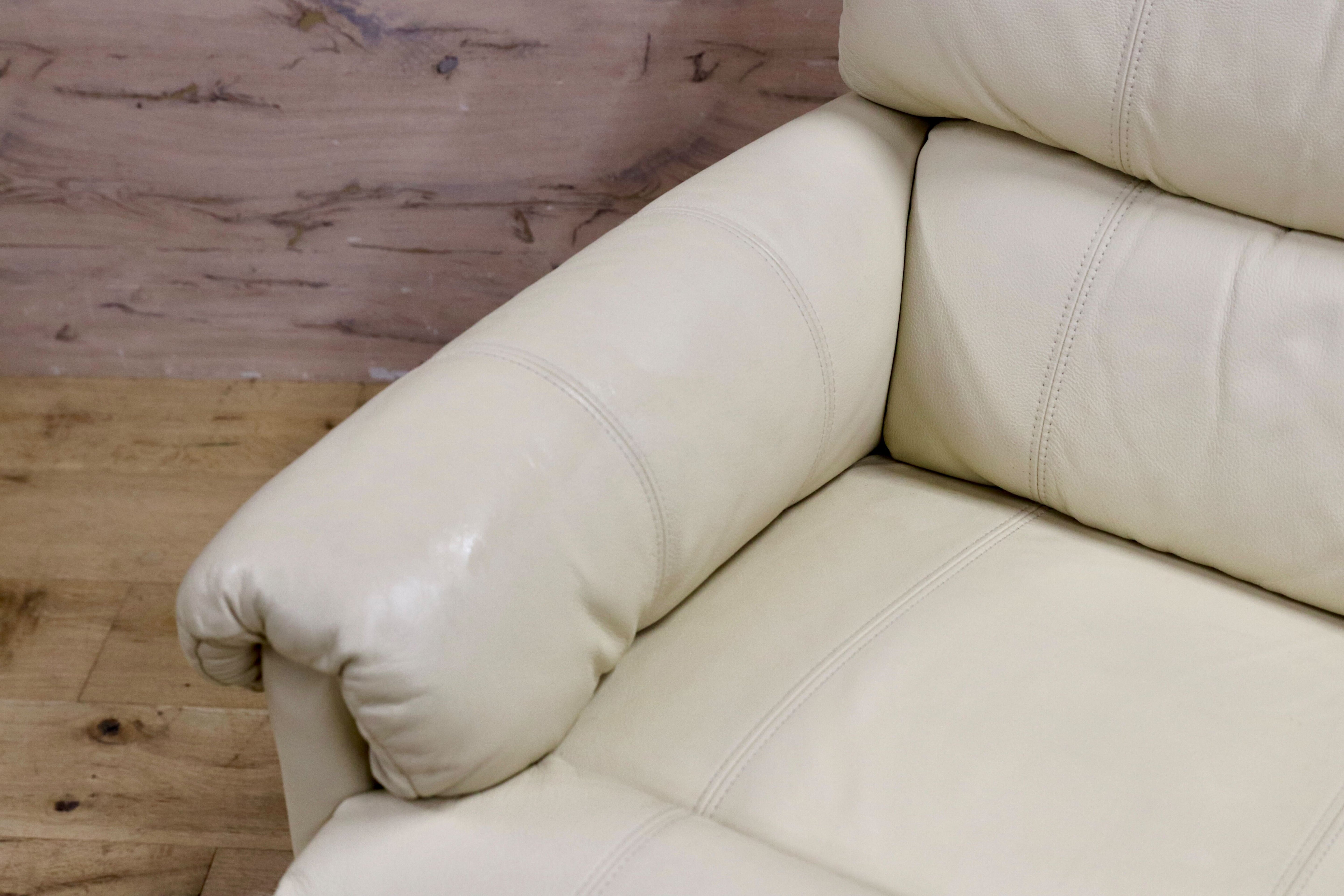 GMIS420○La-Z-Boy / レイジーボーイ リクライニングチェア 1人掛けソファ シングルソファ 本革 クリーム色 アメリカ 横浜ダニエル取扱い