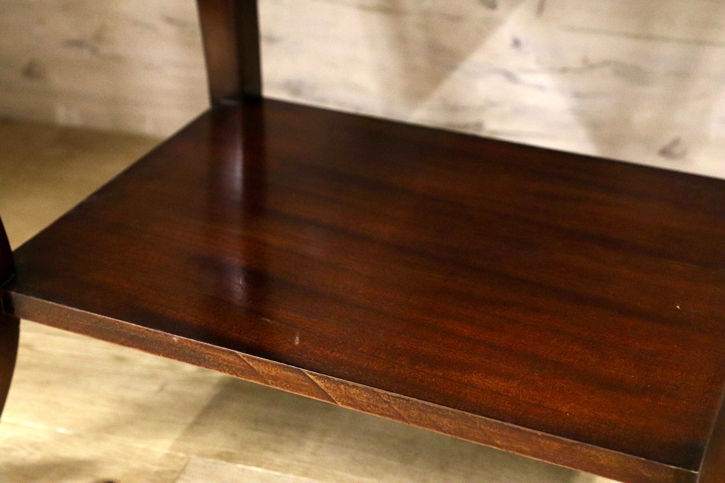 GMJH45○VENECHIA ベネシア マホガニー材 ミニデスク コンソール 猫脚 クラシカル家具