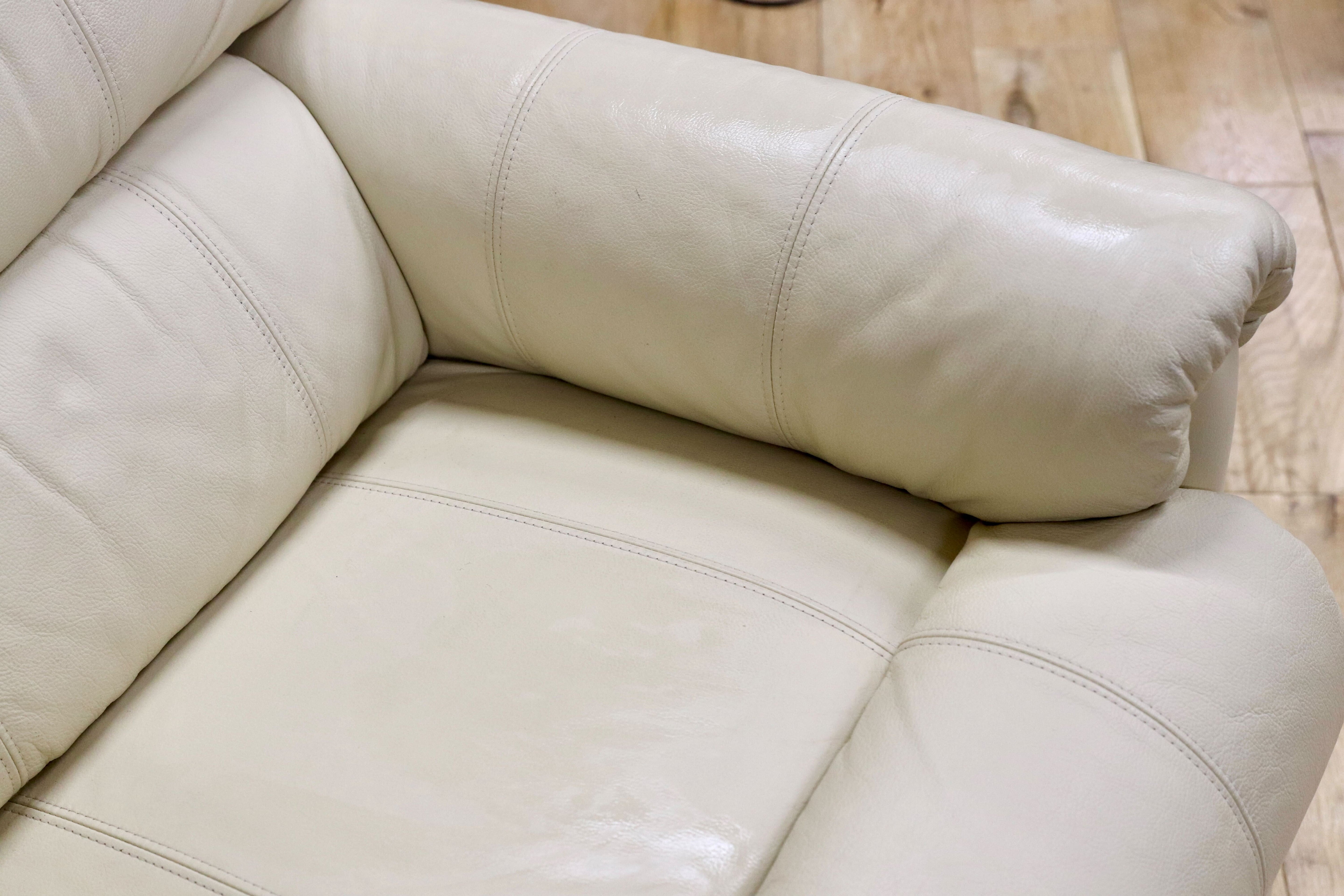 GMIS420○La-Z-Boy / レイジーボーイ リクライニングチェア 1人掛けソファ シングルソファ 本革 クリーム色 アメリカ 横浜ダニエル取扱い