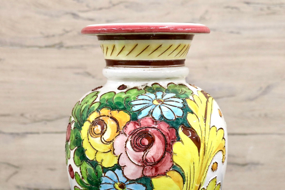 GMJO141V◯Ceramiche Paoli / チェラミケ パオリ Bruno Paoli イタリア製 花瓶 花器 フラワーベース インテリア 陶器 西洋 ヴィンテージ
