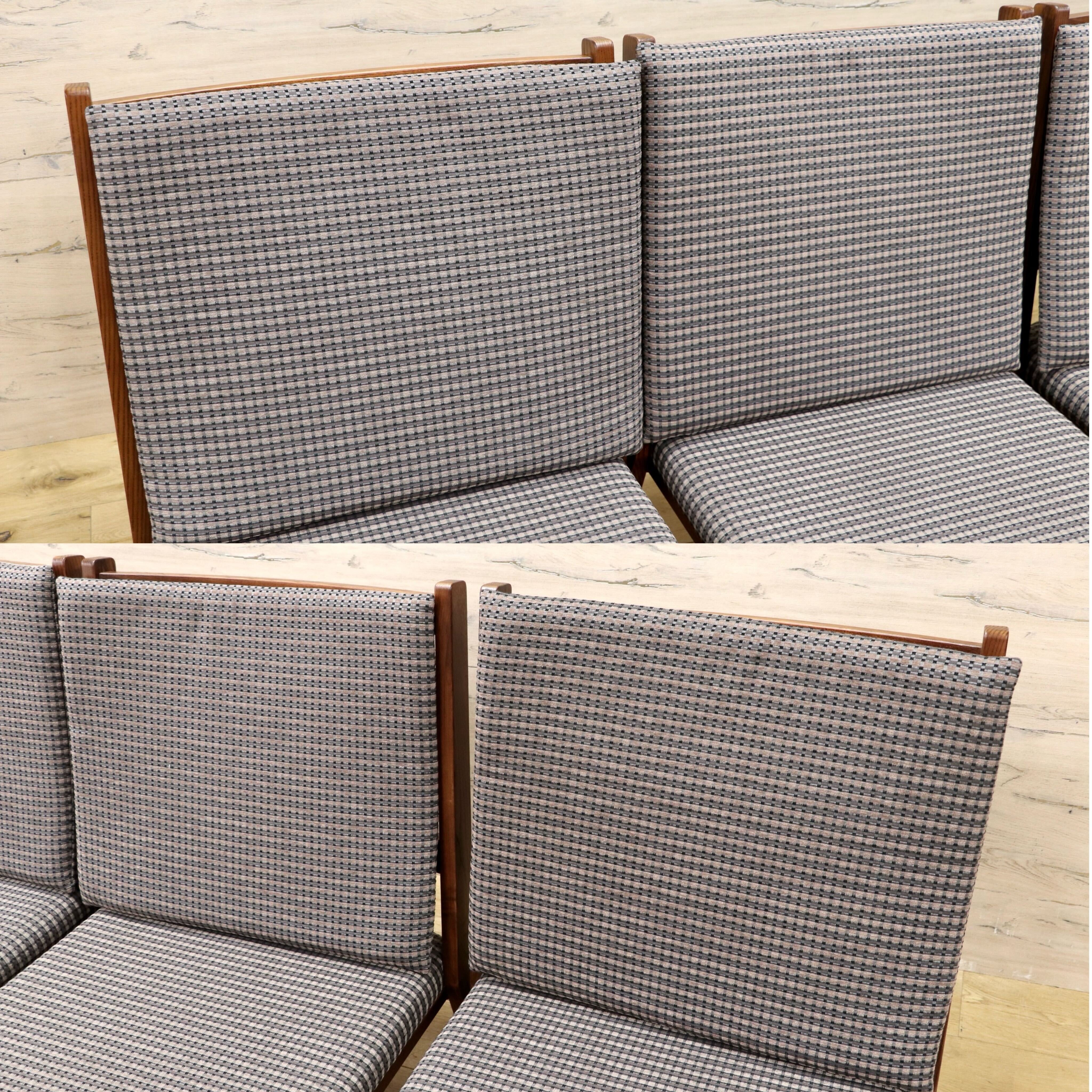 GMIH491B○シンプルモダン スタッキング ローチェア 4脚セット ラウンジチェア 座椅子 ファブリック 和室 座敷 和モダン 北欧