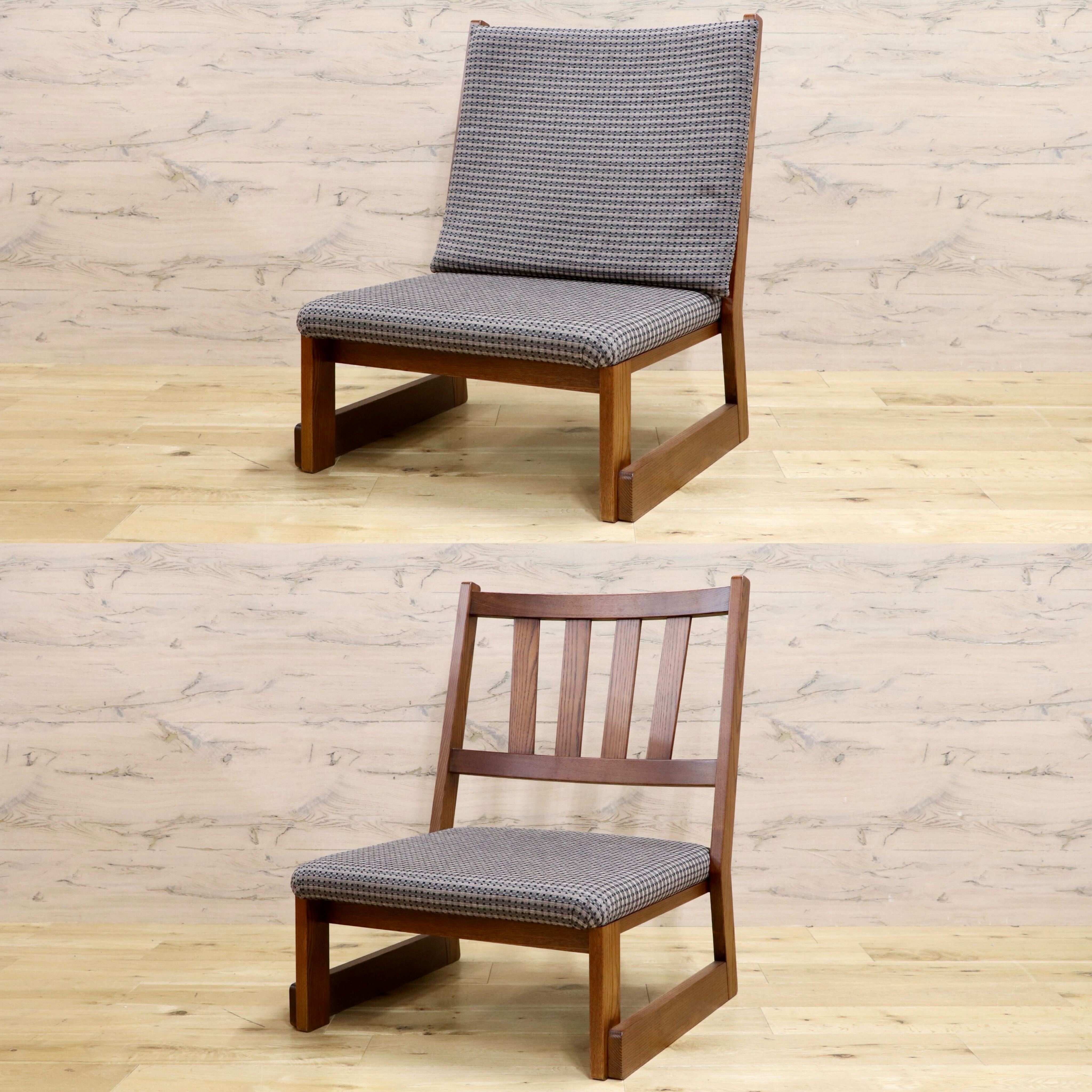 GMIH491B○シンプルモダン スタッキング ローチェア 4脚セット ラウンジチェア 座椅子 ファブリック 和室 座敷 和モダン 北欧