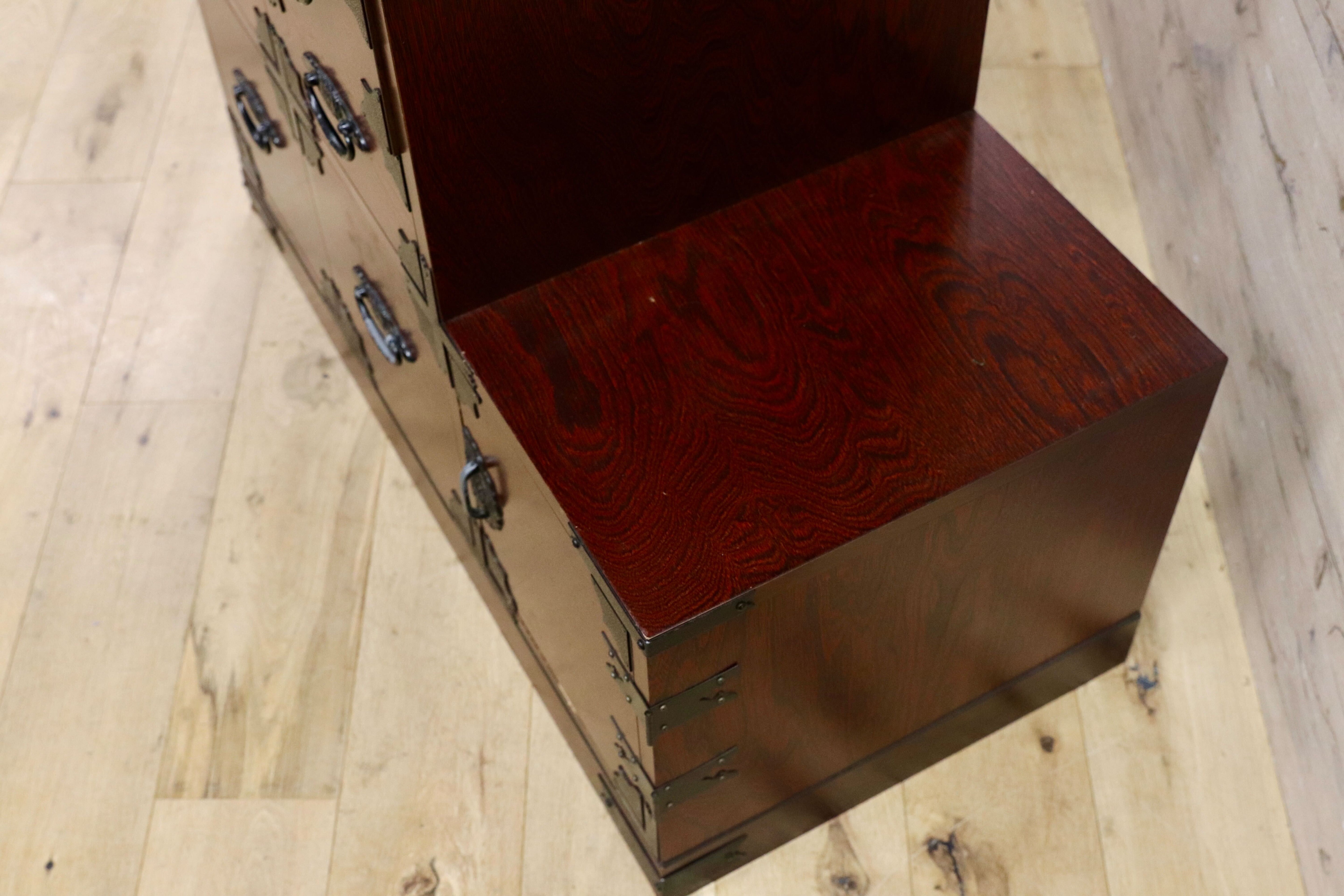 GMIS429○階段箪笥 アンティーク 和家具 整理箪笥 サイドボード 和室 座敷 レトロ 古民家 時代箪笥