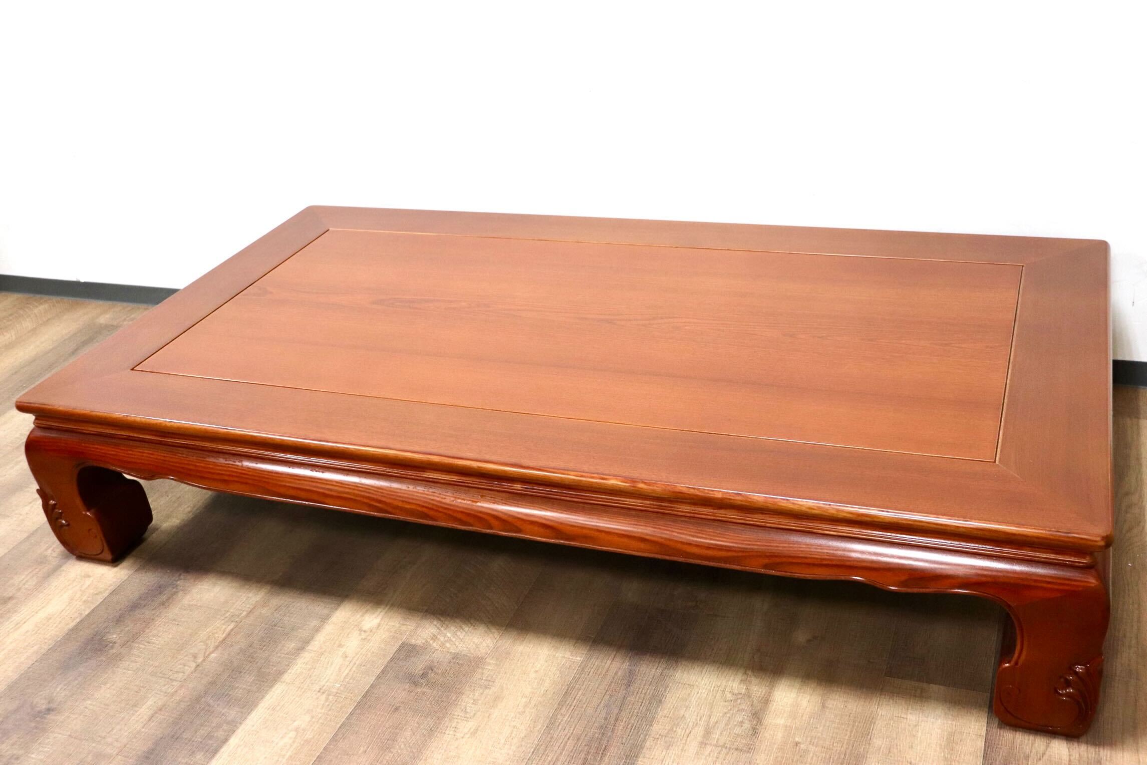 GMGF113○藤沢木工 欅材 無垢材 座卓 ローテーブル リビングテーブル 