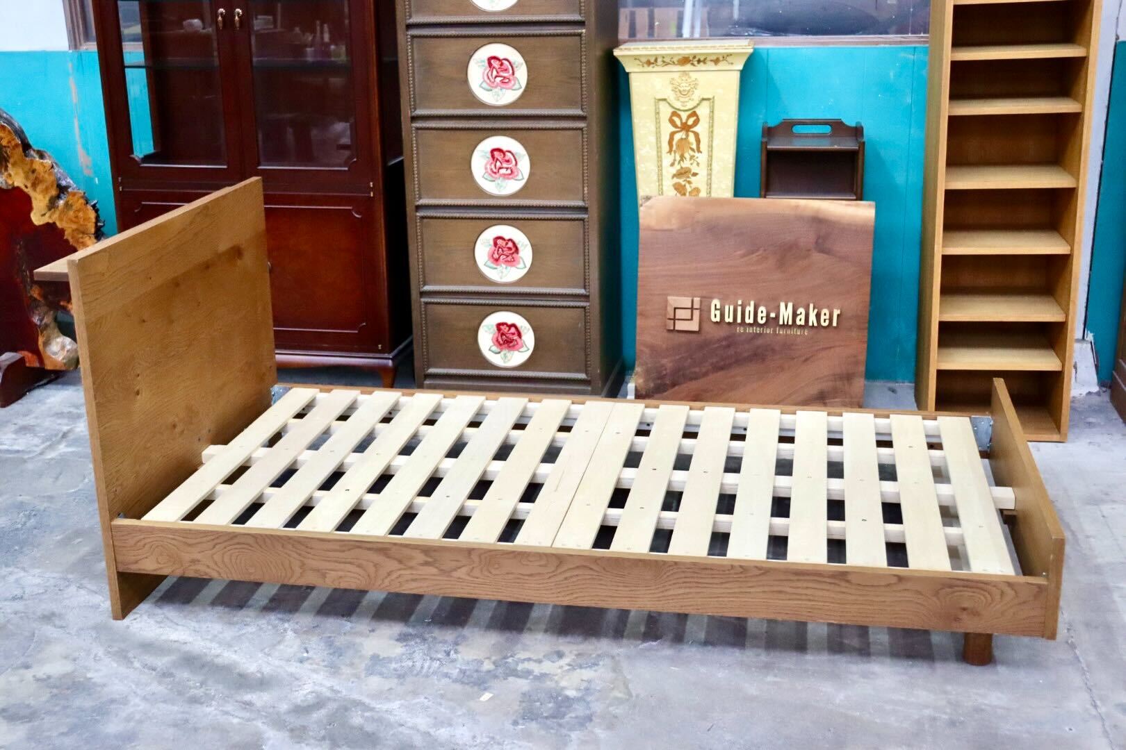 GMIH488○unico / ウニコ ADDAY アディ シングルベッド ハイタイプ ベッドフレーム オーク材 北欧スタイル 定価約5.7万