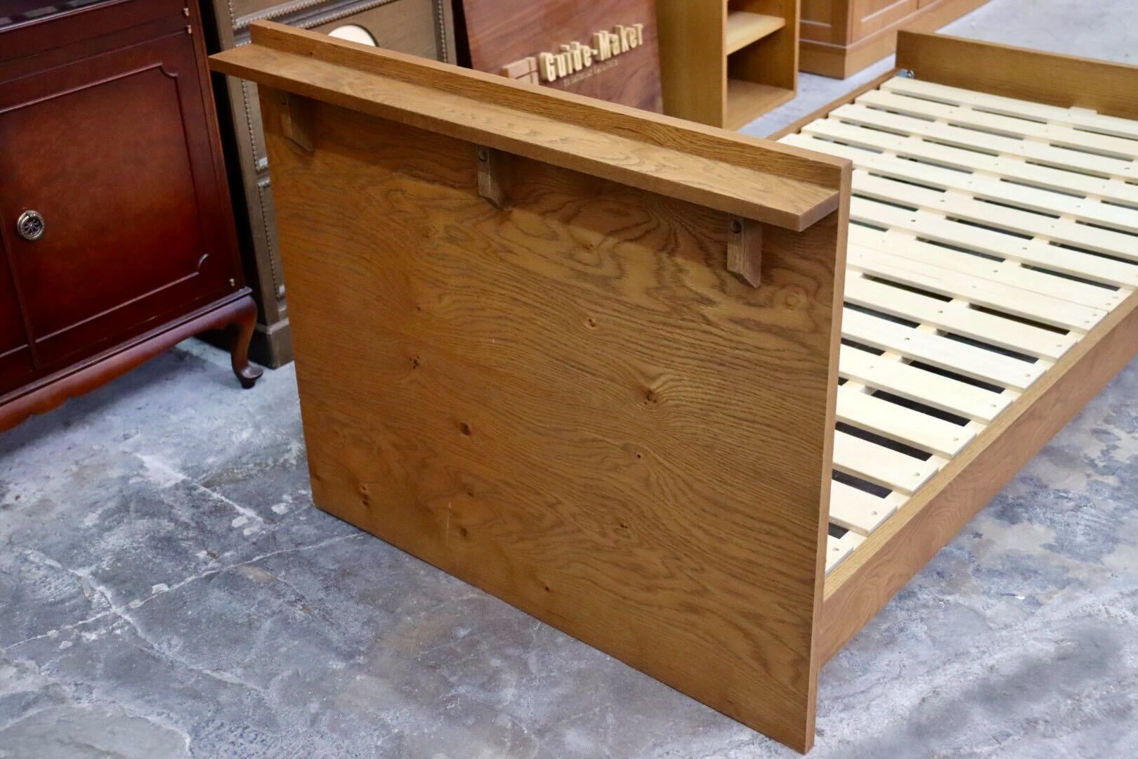 GMIH488○unico / ウニコ ADDAY アディ シングルベッド ハイタイプ ベッドフレーム オーク材 北欧スタイル 定価約5.7万