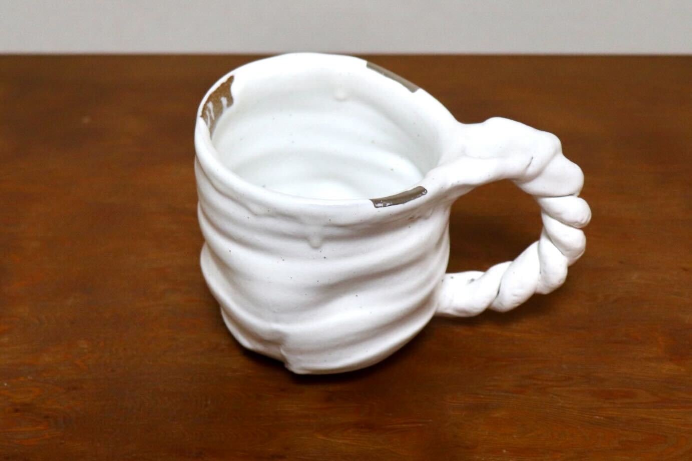 GMIO545A◯丹文窯 丹波焼 マグ大 マグカップ 陶器 伝統工芸 丹波篠山 未使用