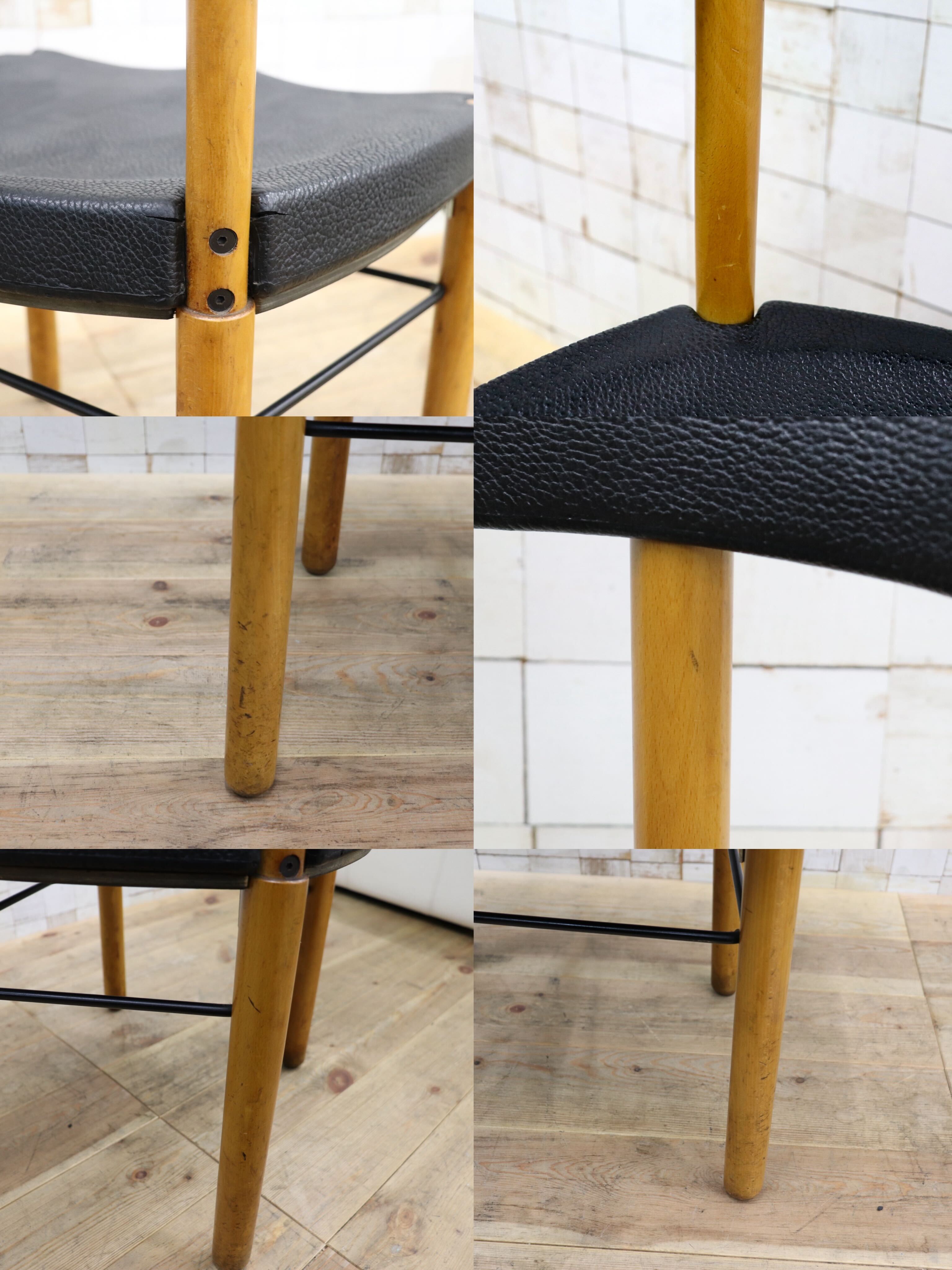 GMIN7C〇Cassina / カッシーナ レオナルドチェア ダイニングチェア Strassle collection社 スイス 椅子 ブラック 北欧スタイル