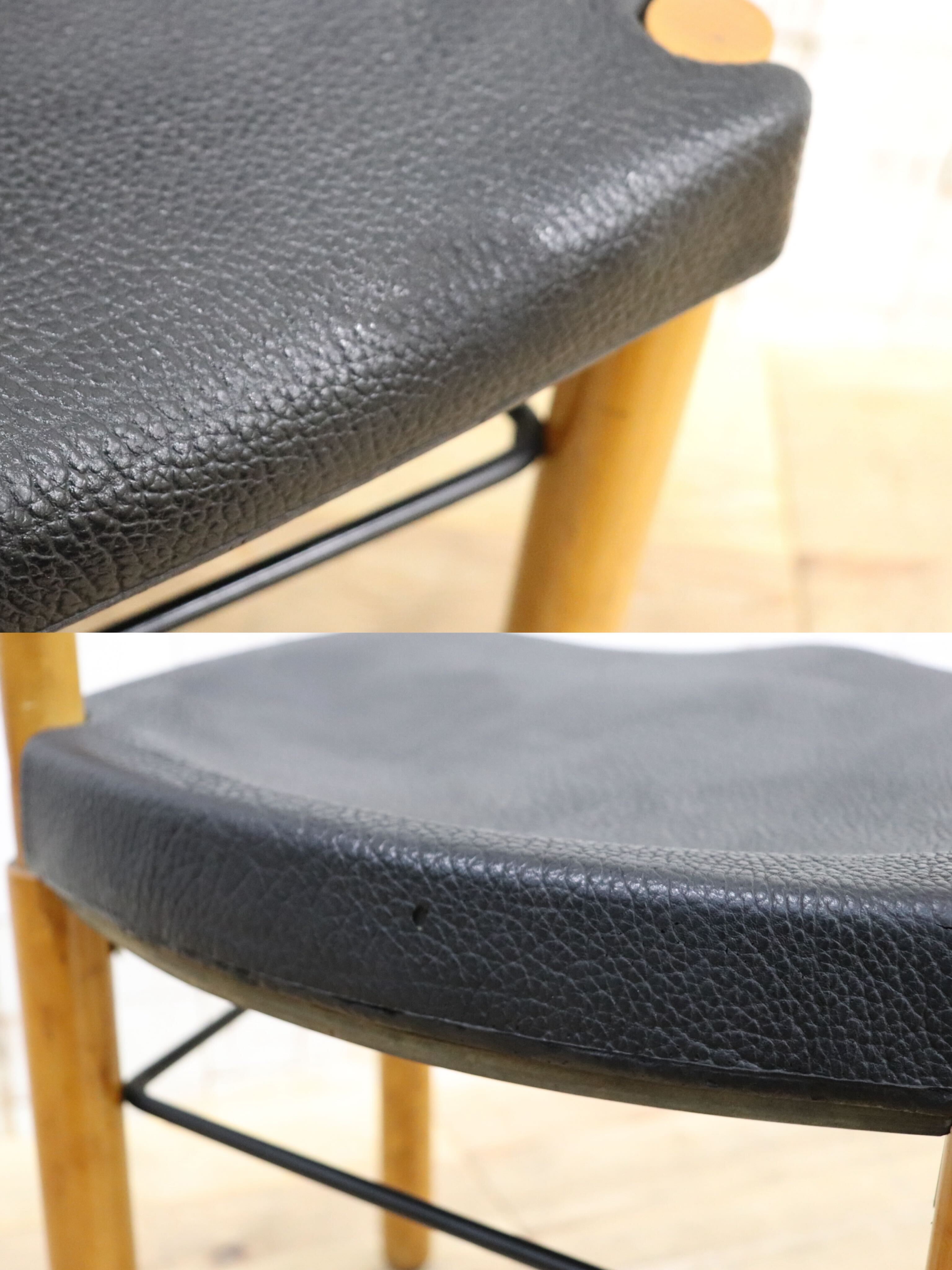 GMIN7C〇Cassina / カッシーナ レオナルドチェア ダイニングチェア Strassle collection社 スイス 椅子 ブラック 北欧スタイル