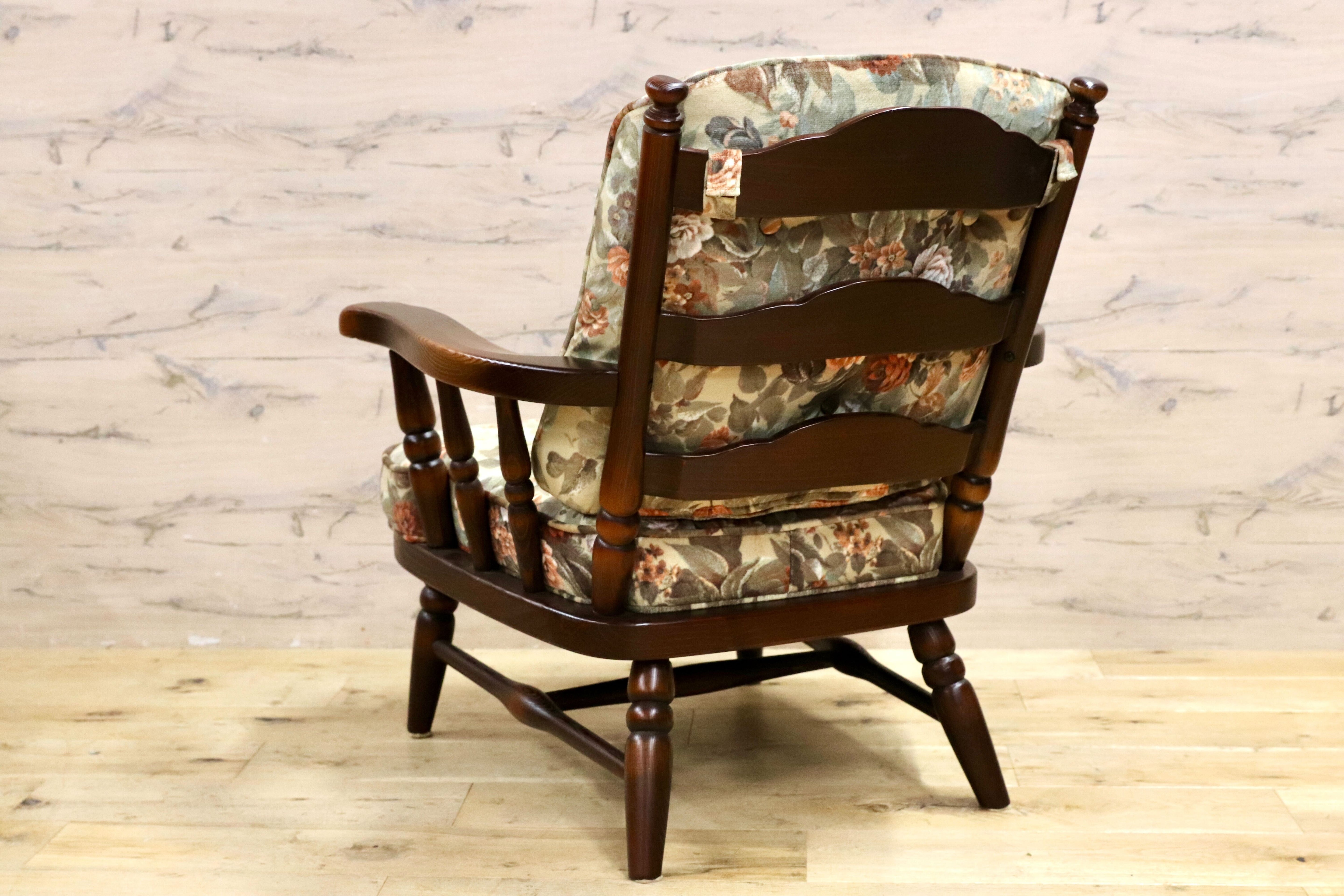 GMIS414A○飛騨産業 / HIDA キツツキ フロンティア アームチェア 椅子 1人掛けソファ ラウンジチェア 廃番 オールド カントリー 稀少