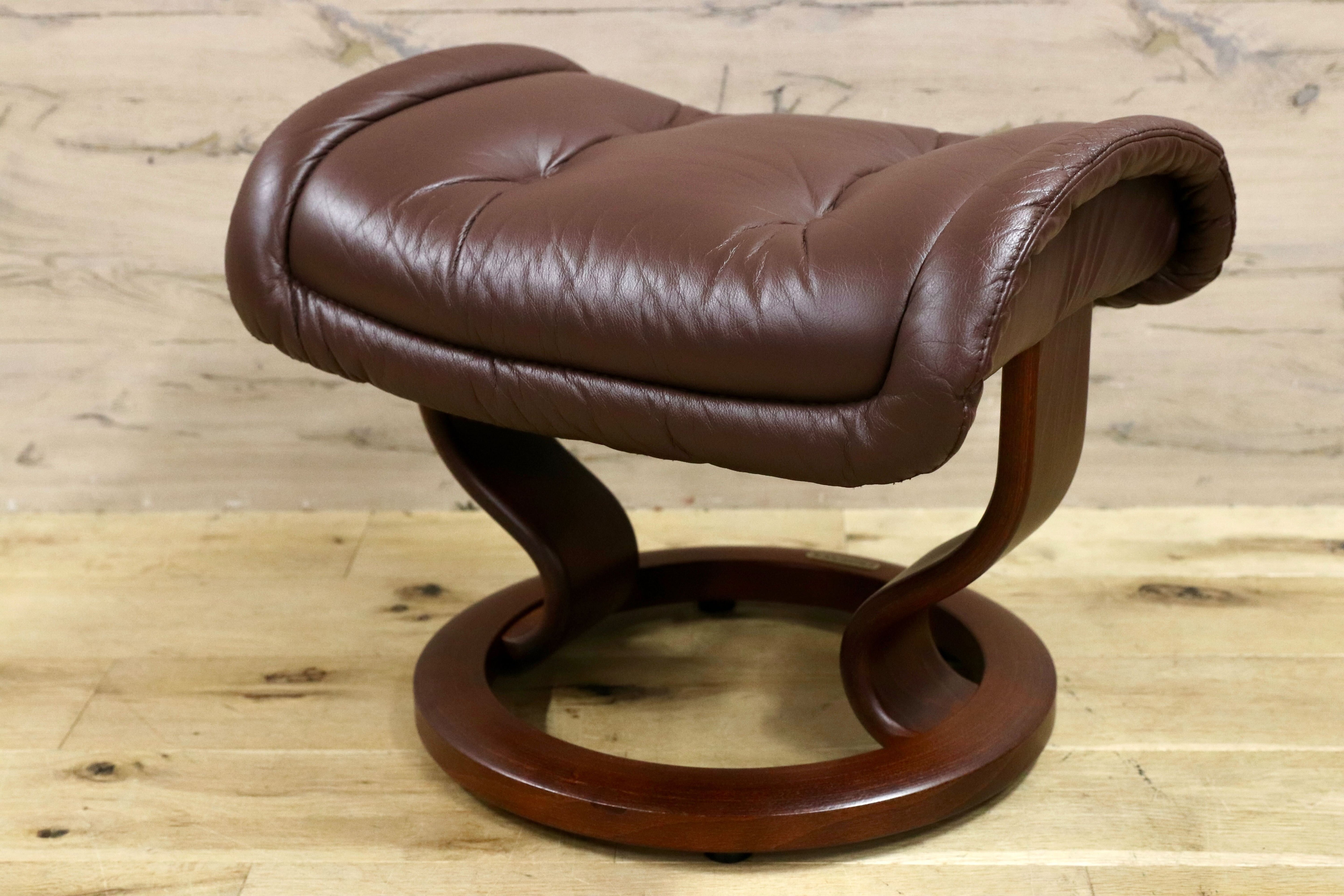 GMGS312○EKORNES / エコーネス ストレスレスロイヤル 本革 オットマン フットスツール チョコブラウン 北欧 ノルウェー